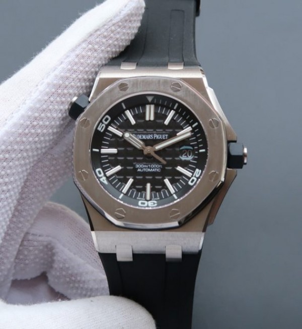 Replica Audemars Piguet JF Royal Oak Offshore Diver 15710 Black Dial Rubber Strap A3120 - Top club