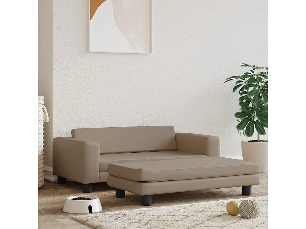 Grace  Lit pour cen avec extension cappuccino 100x50x30cm similicuir