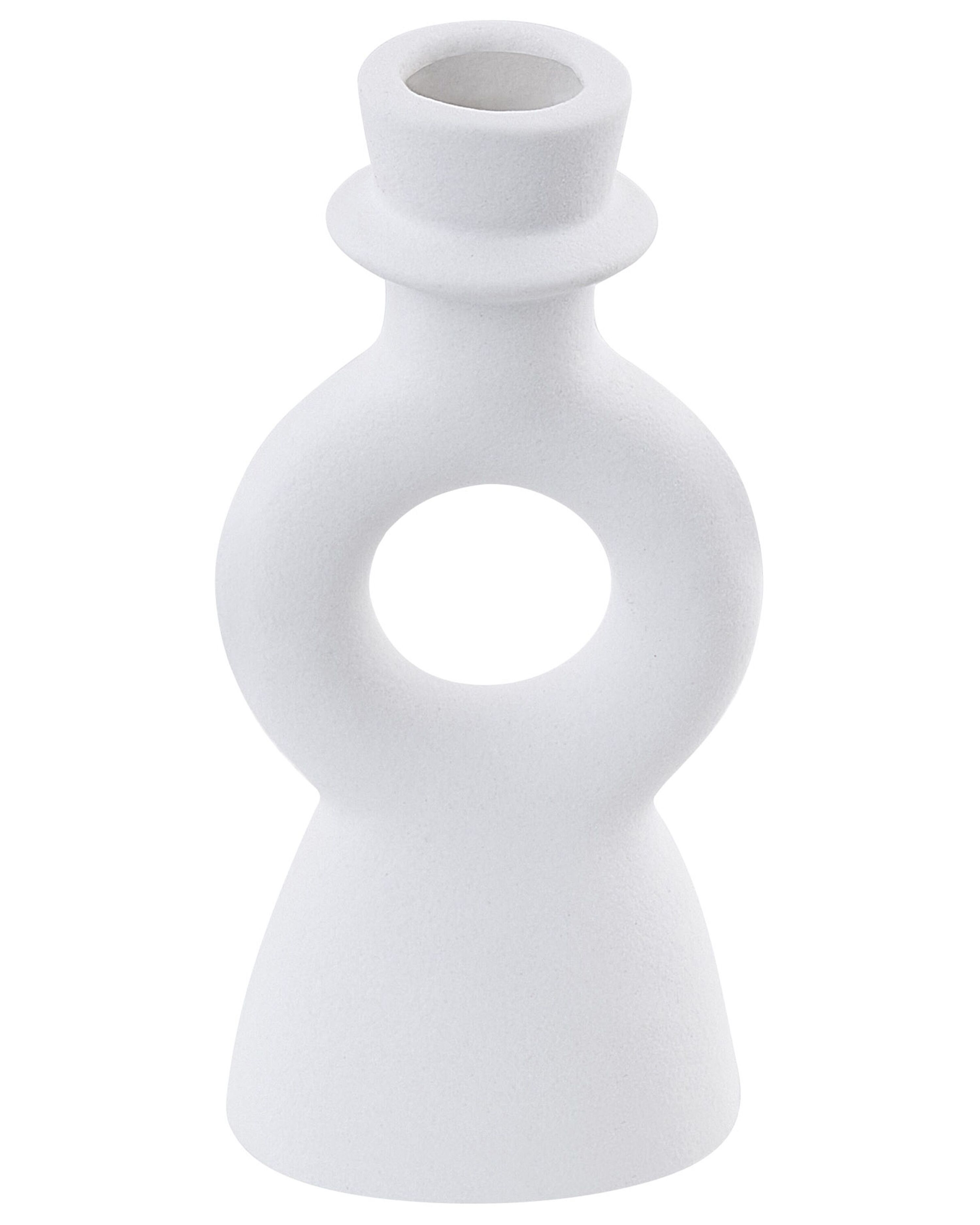 Candle Holder SPARTA Ceramic 17 cm Off-White