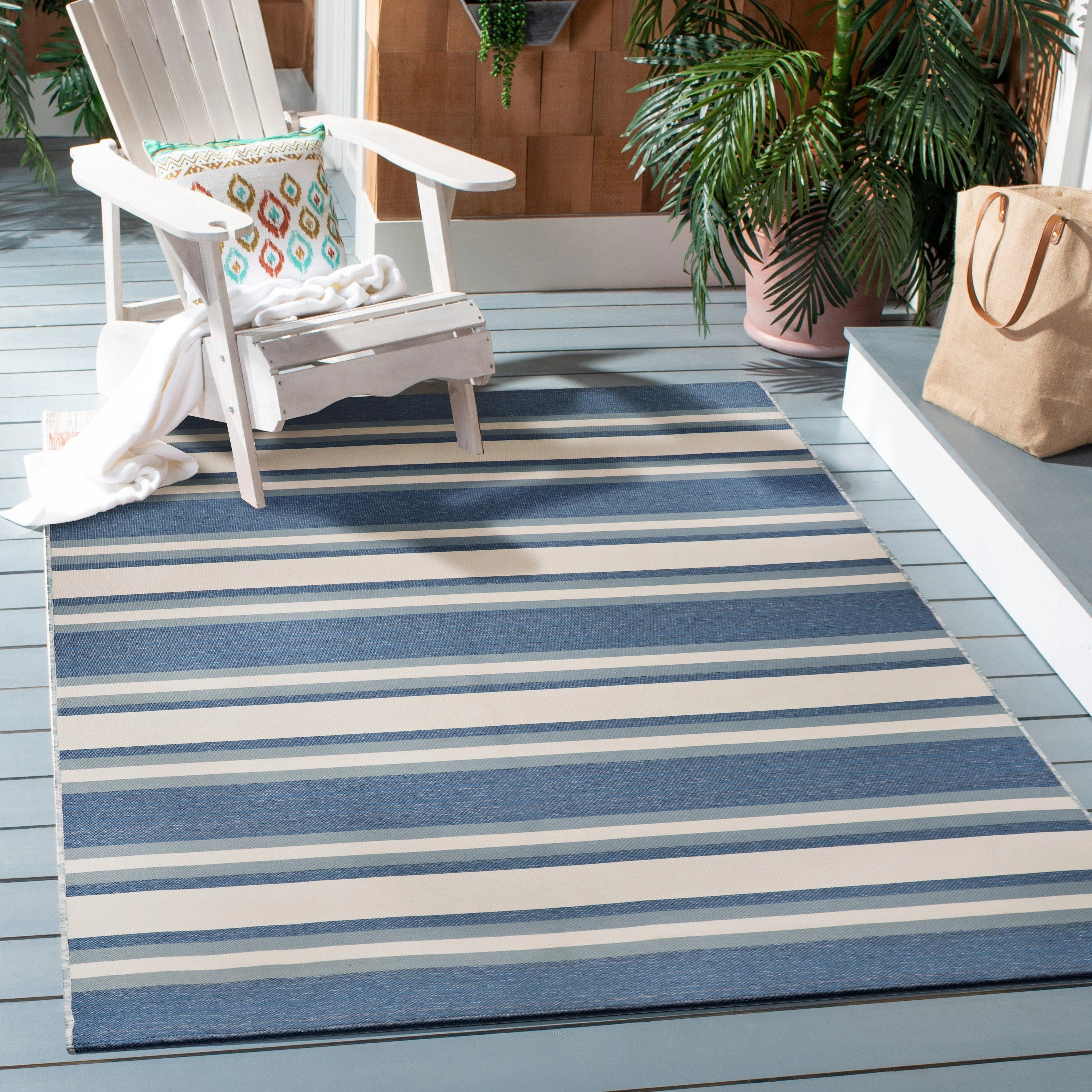 Better Homes & Gardens Trellis/Stripe Reversible Outdoor Rug