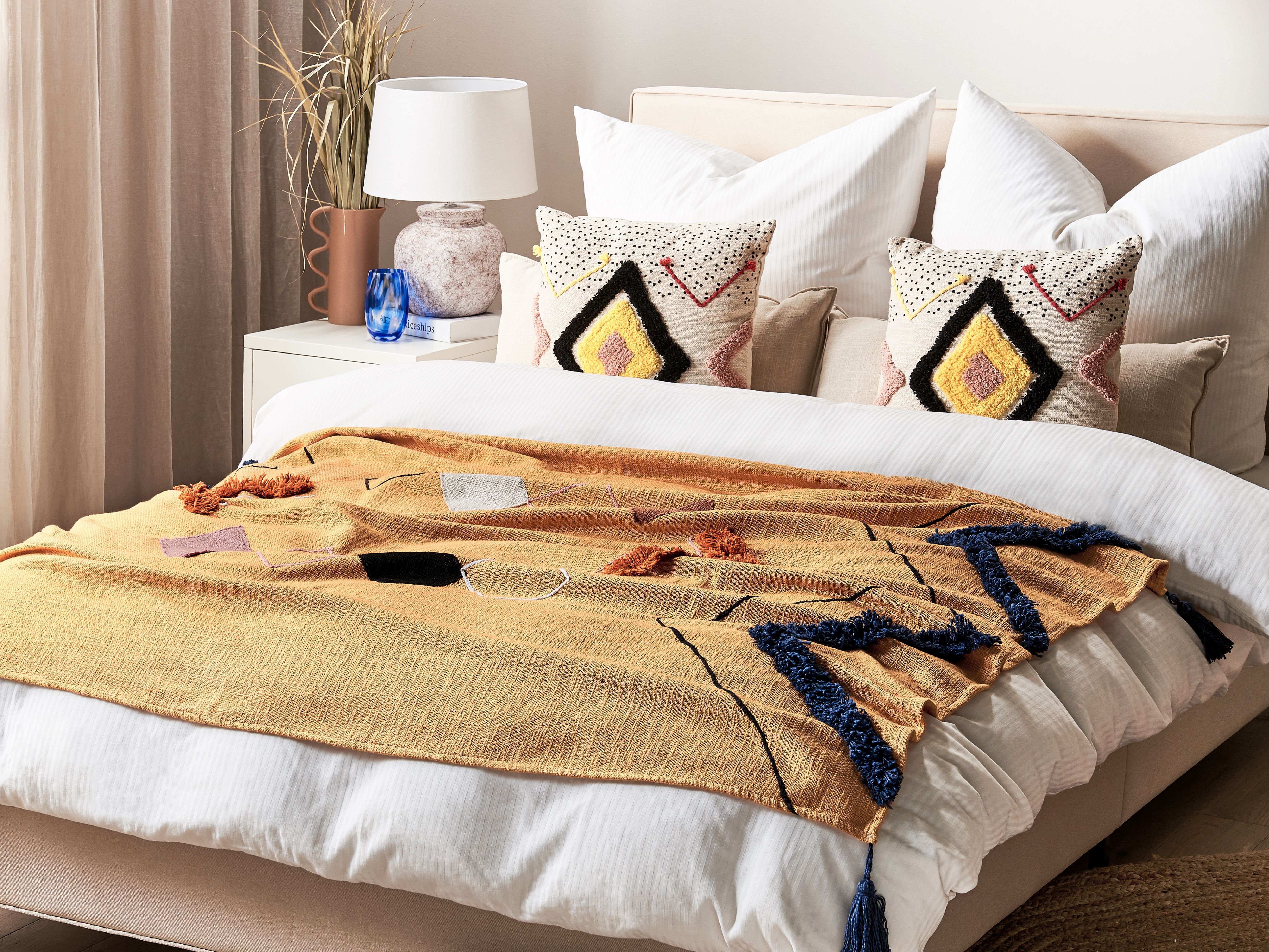 Blanket SHIMLA Cotton 130 x 180 cm Orange