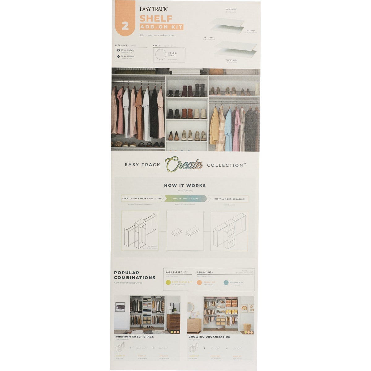 Easy Track Create Collection Wood Laminate Shelf Kit (4-Pack)