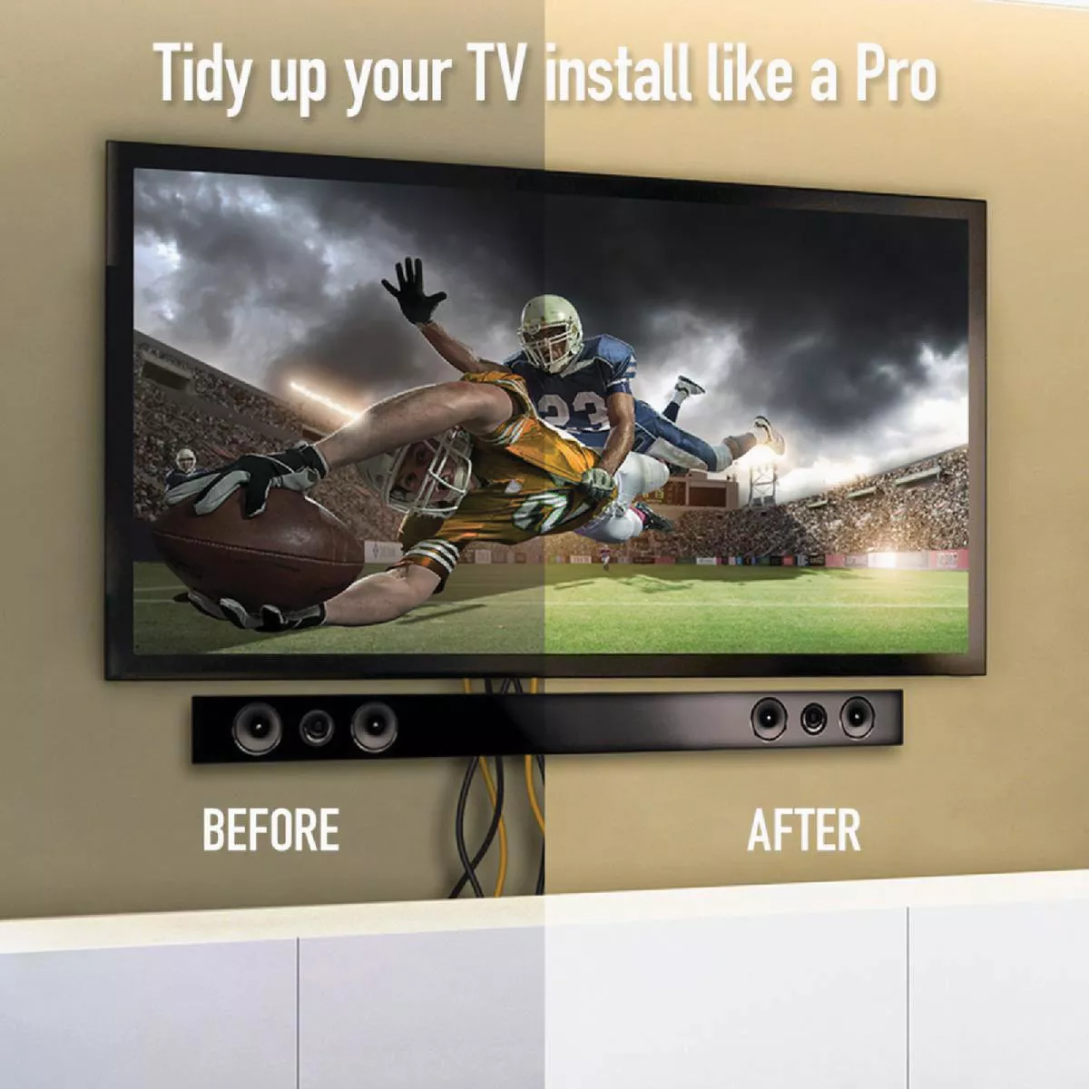 Legrand On-Q In-Wall TV Power & Cable Management Kit, White