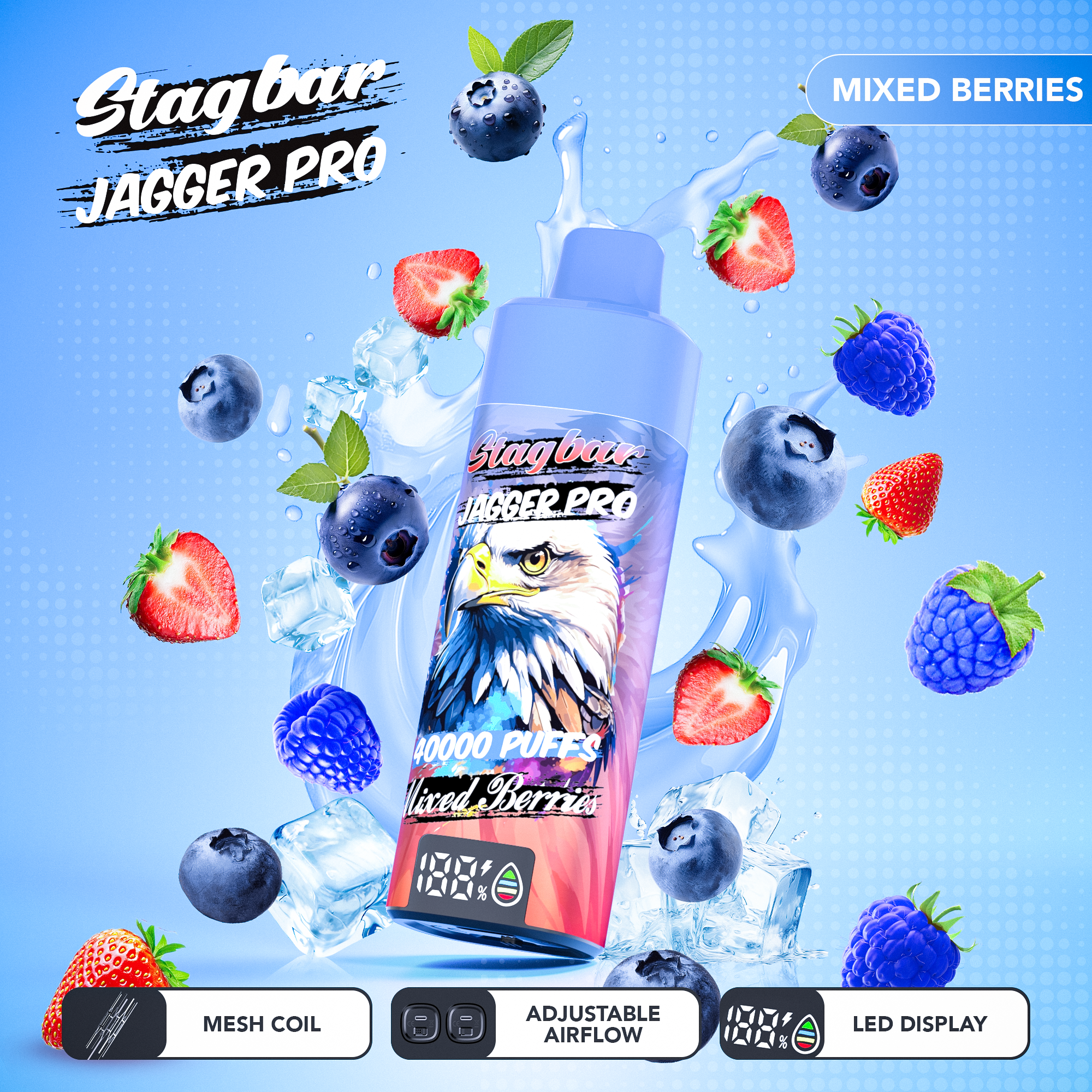 STAG BAR Jagger Pro 40K 40000 Puffs (10 Pack)