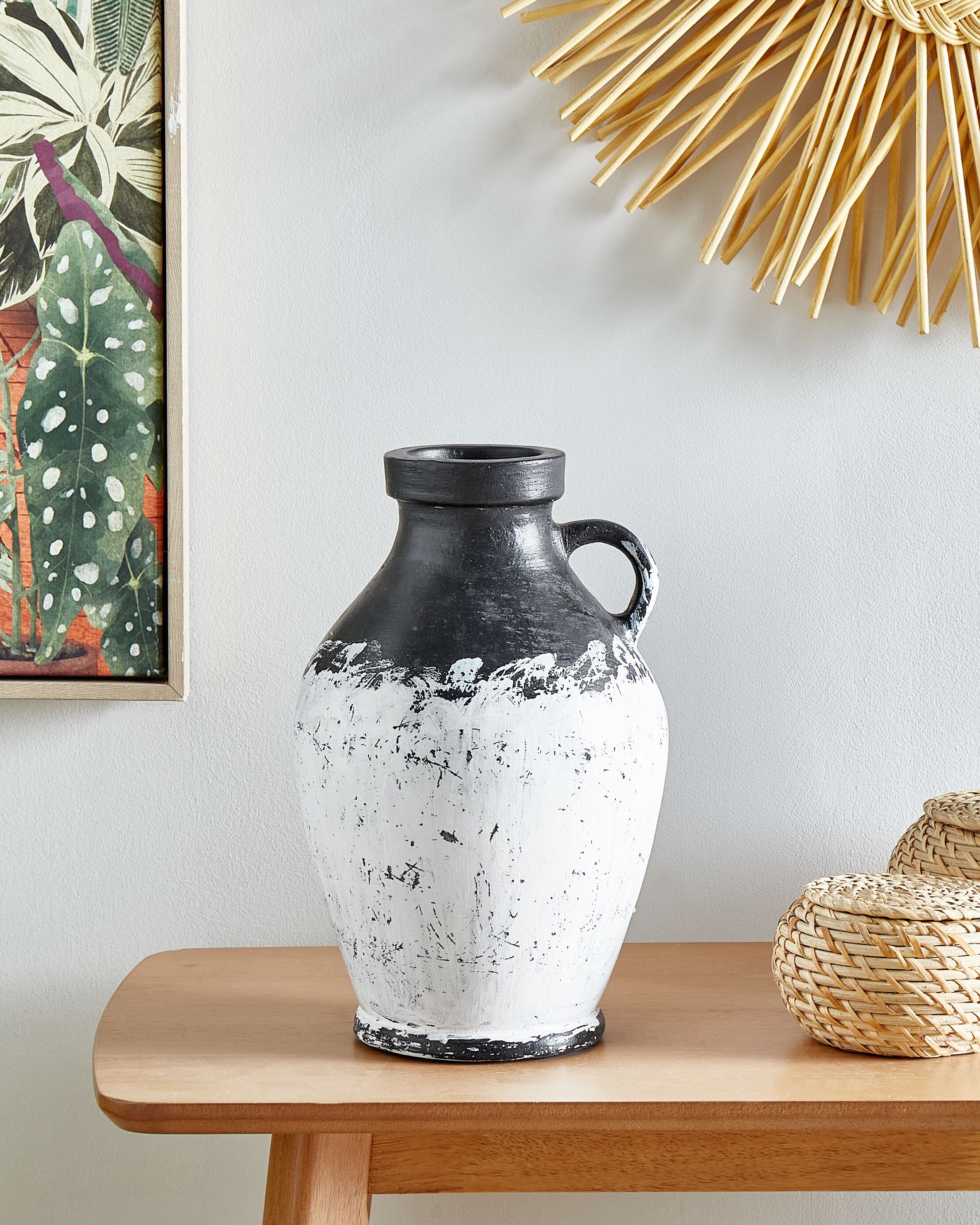 Decorative Vase MASSALIA Ceramic 33 cm White