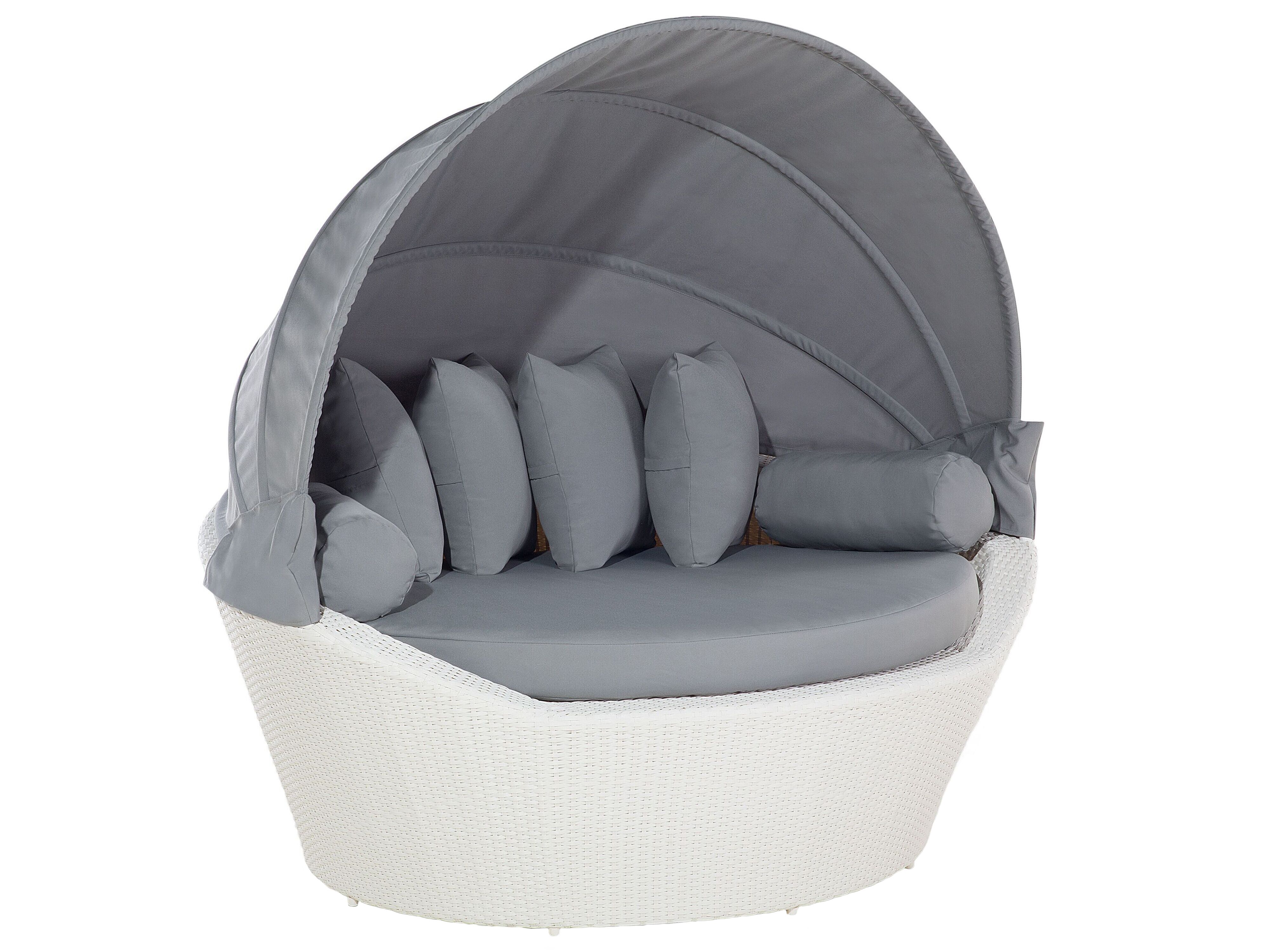 Garden Daybed SYLT PE Rattan White
