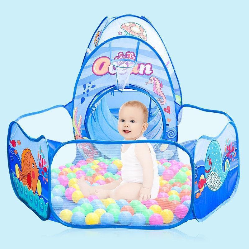 MiniSpeeltuin | 3-in-1 Speeltent, Ballenpoel en Tunnel