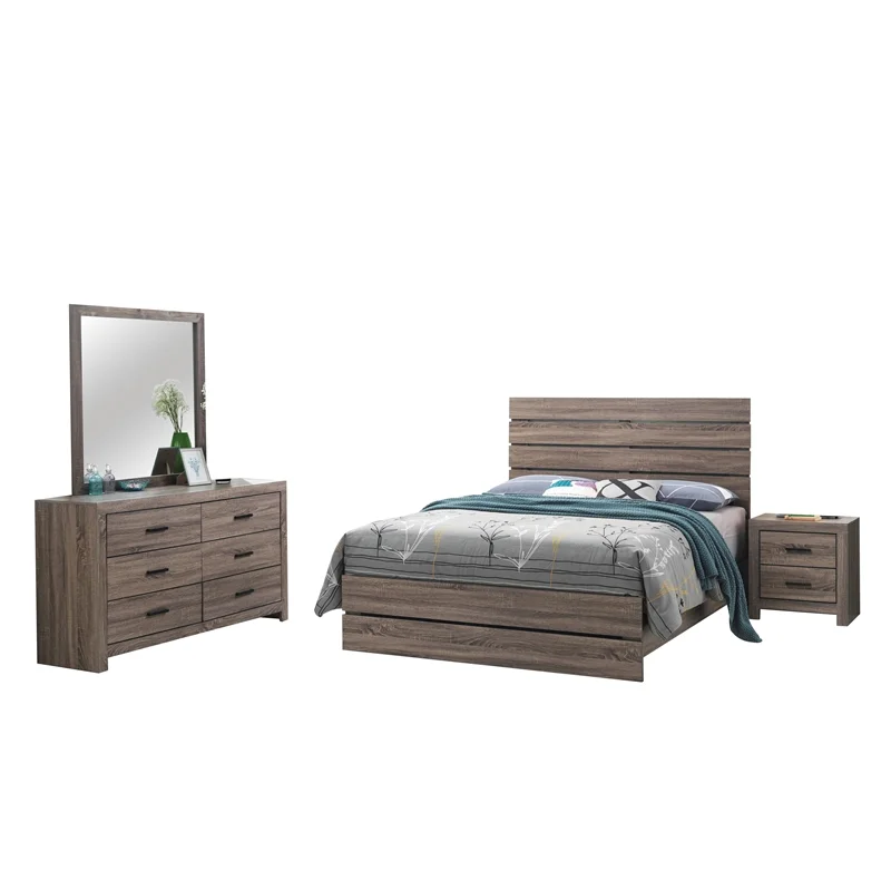 Brantford 4-piece Eastern King Panel Bedroom Set Barrel Oak