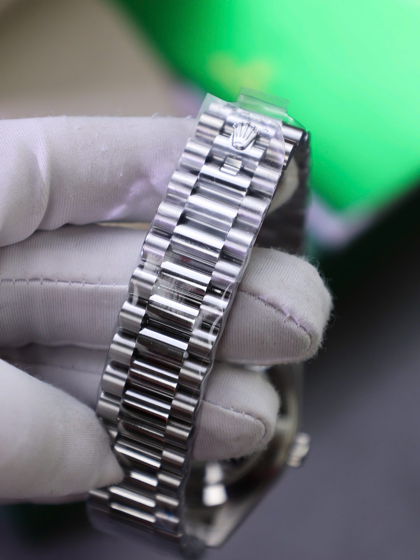 Rolex Day-Date Best Copies Watch Meteorite Wial Custom Diamonds Moissanite Baguette 40mm - Elite Watch Atelier