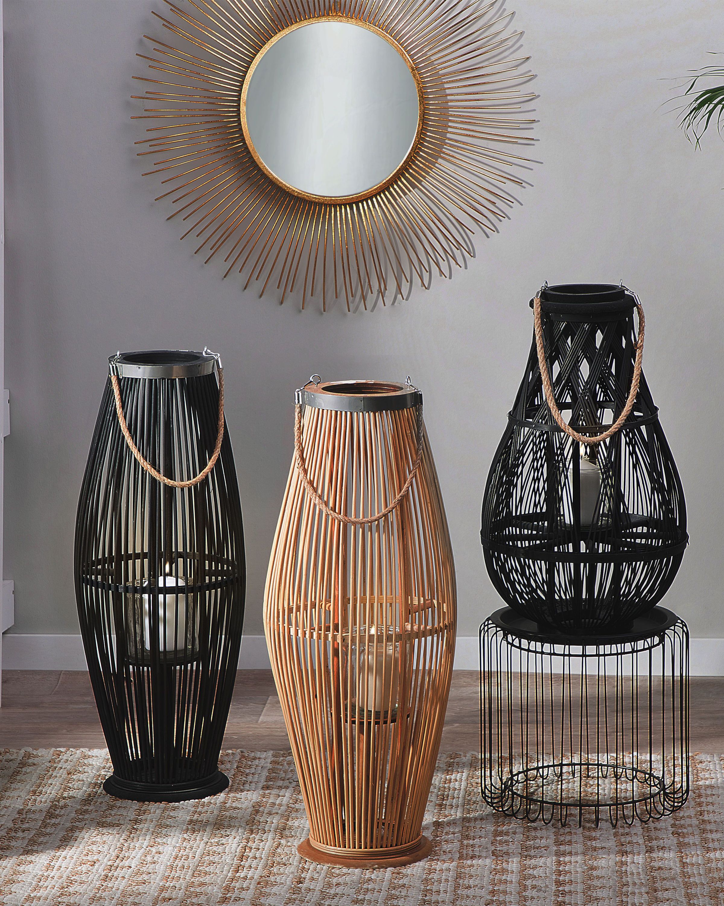 Lantern TAHITI Bamboo 72 cm Natural
