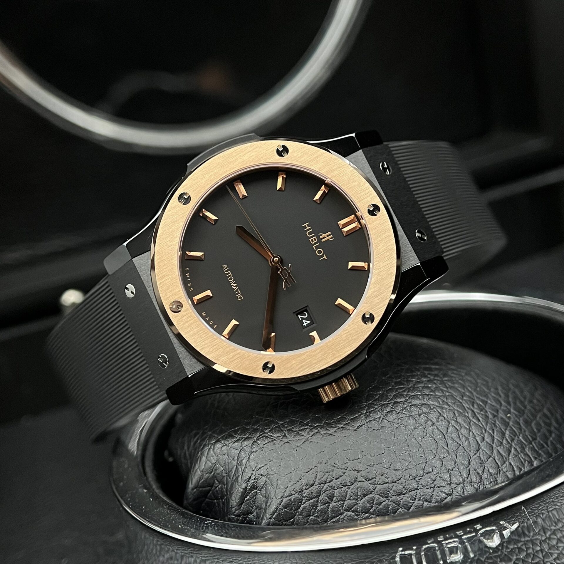 Hublot Replica 1:1 Watch Classic Fusion Ceramic Demi Gold JJZ 42mm - Elite Watch Atelier