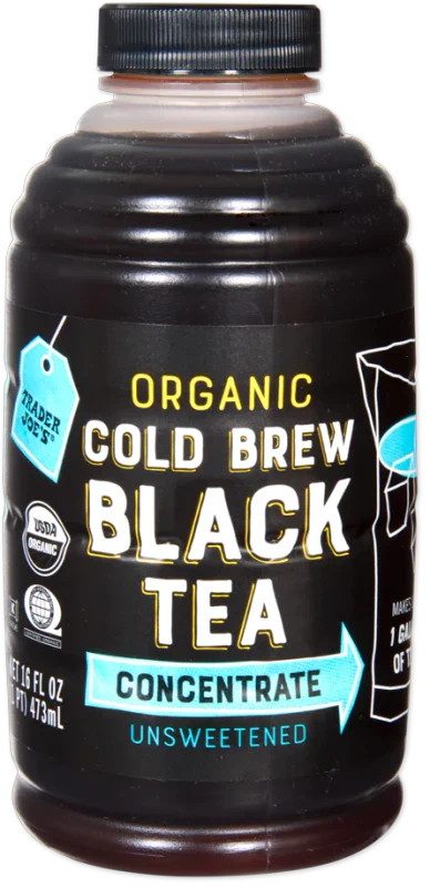 Cold Brew Black Tea Unsweetened Mix Concentrate Organic 16 Oz