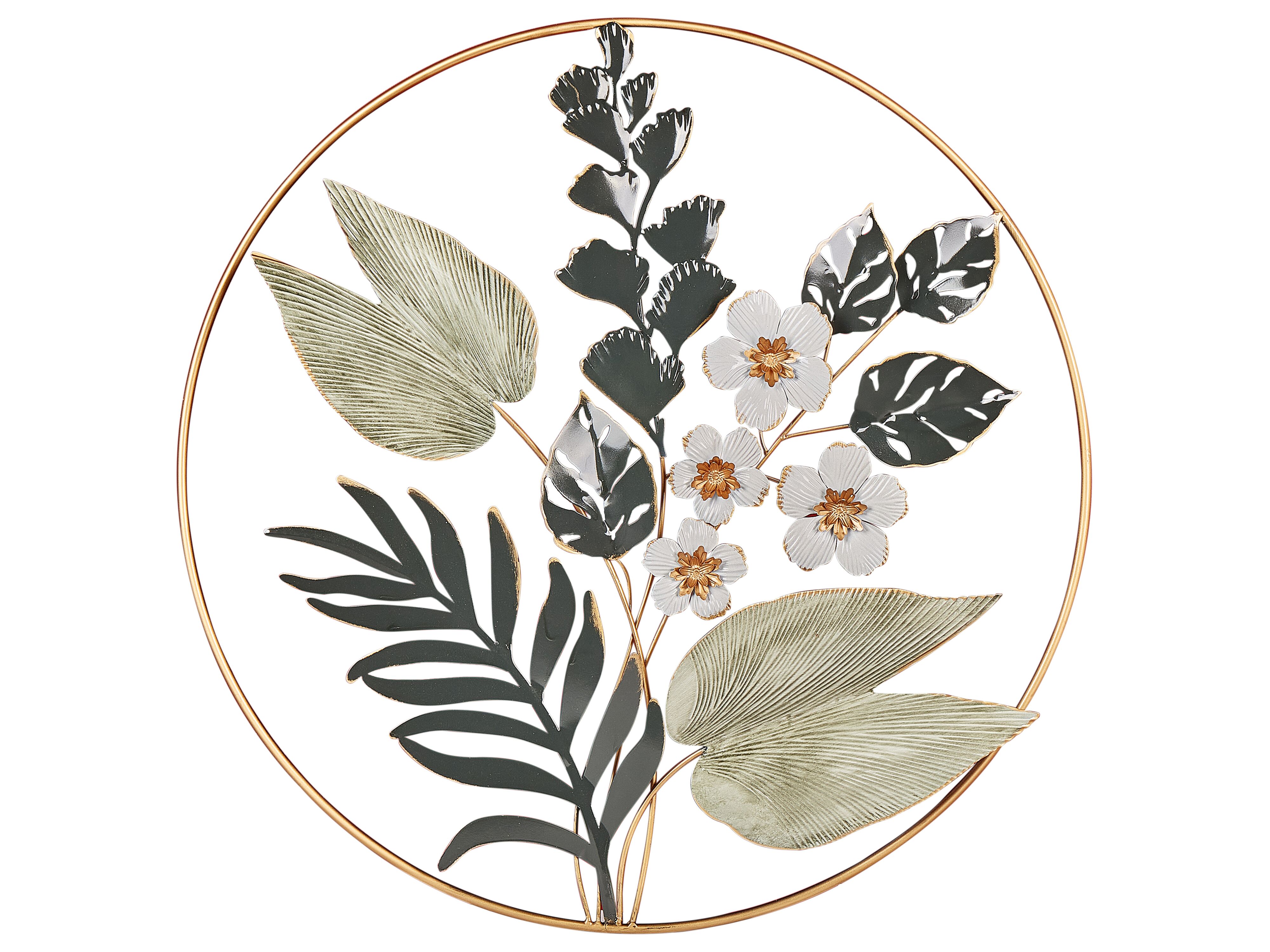 Wall Decor Flower DUBNIUM Metal 70 cm Green