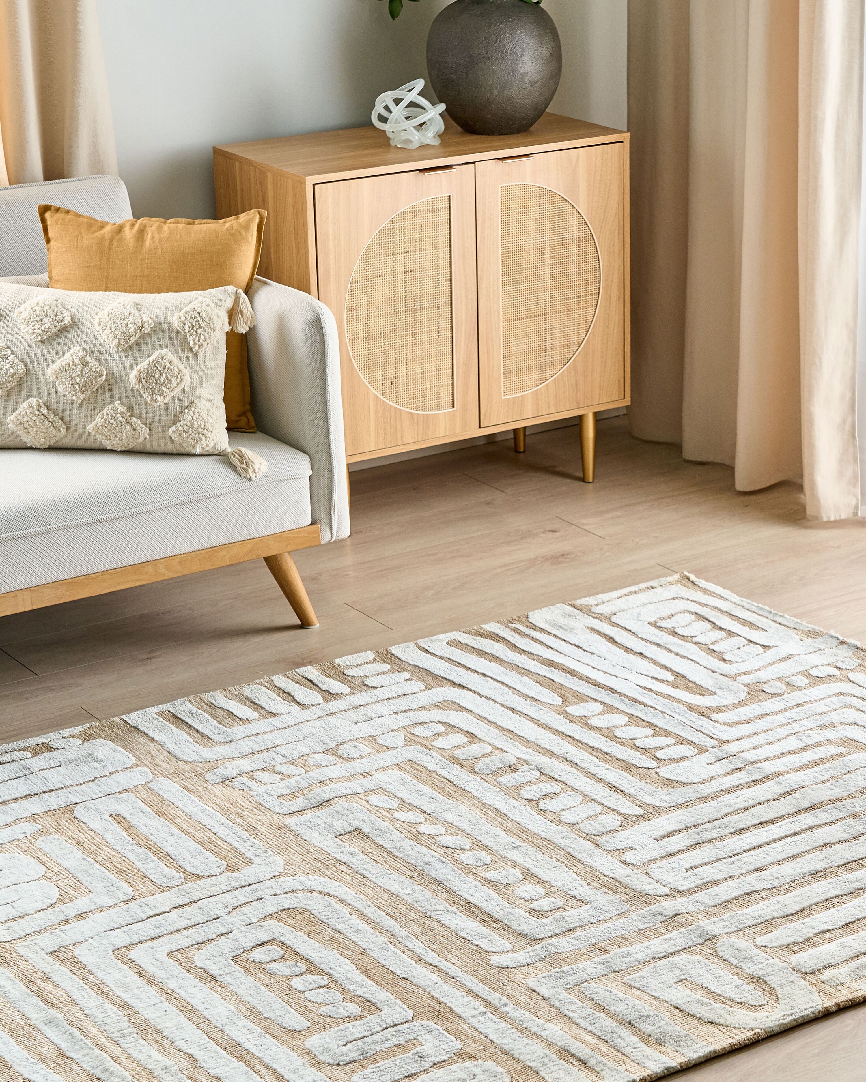 Rug MANDAI Beige 160 x 230 cm