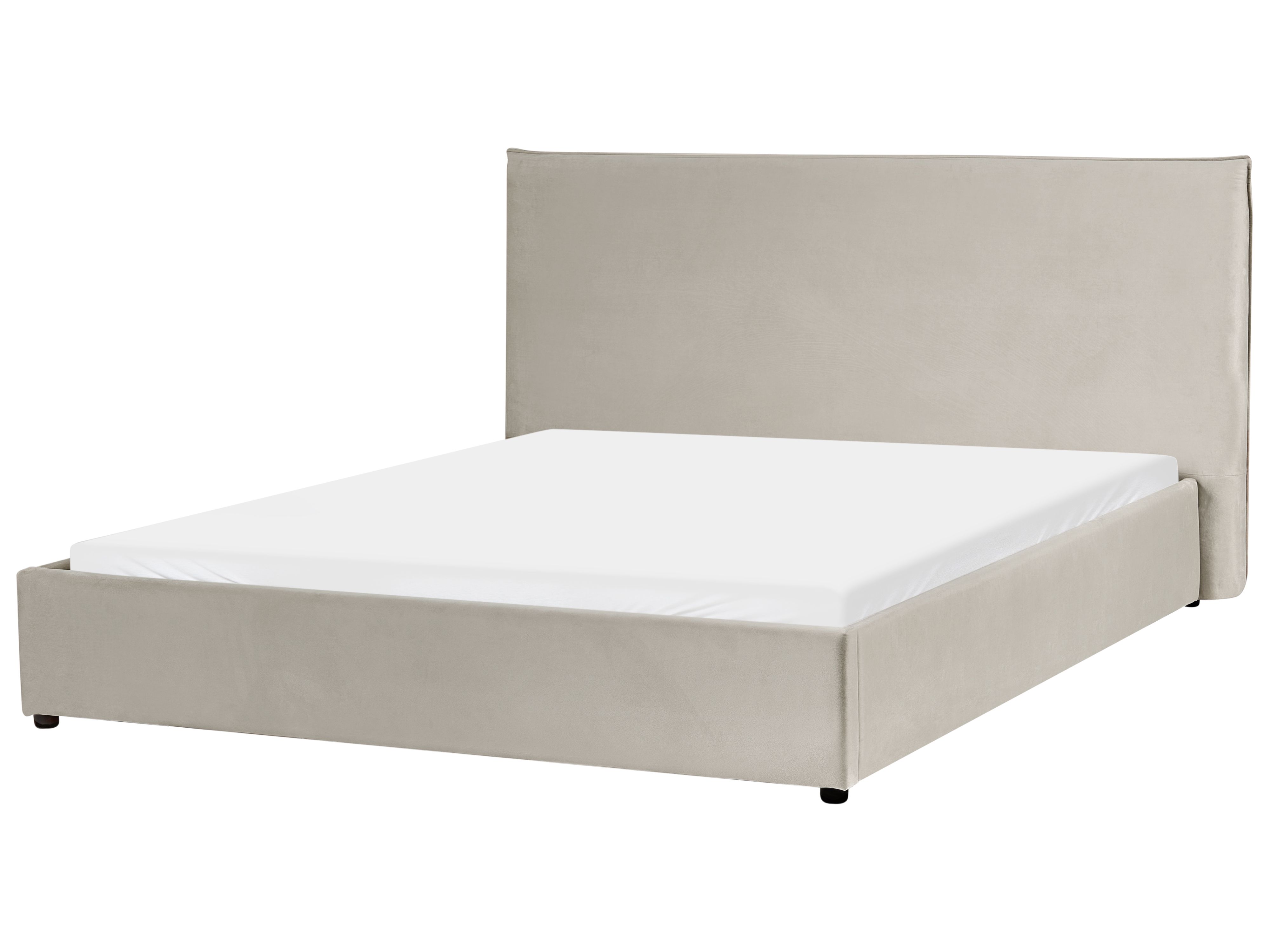 Bed Velvet LAVAUR 160 x 200 cm (EU King Size) Taupe