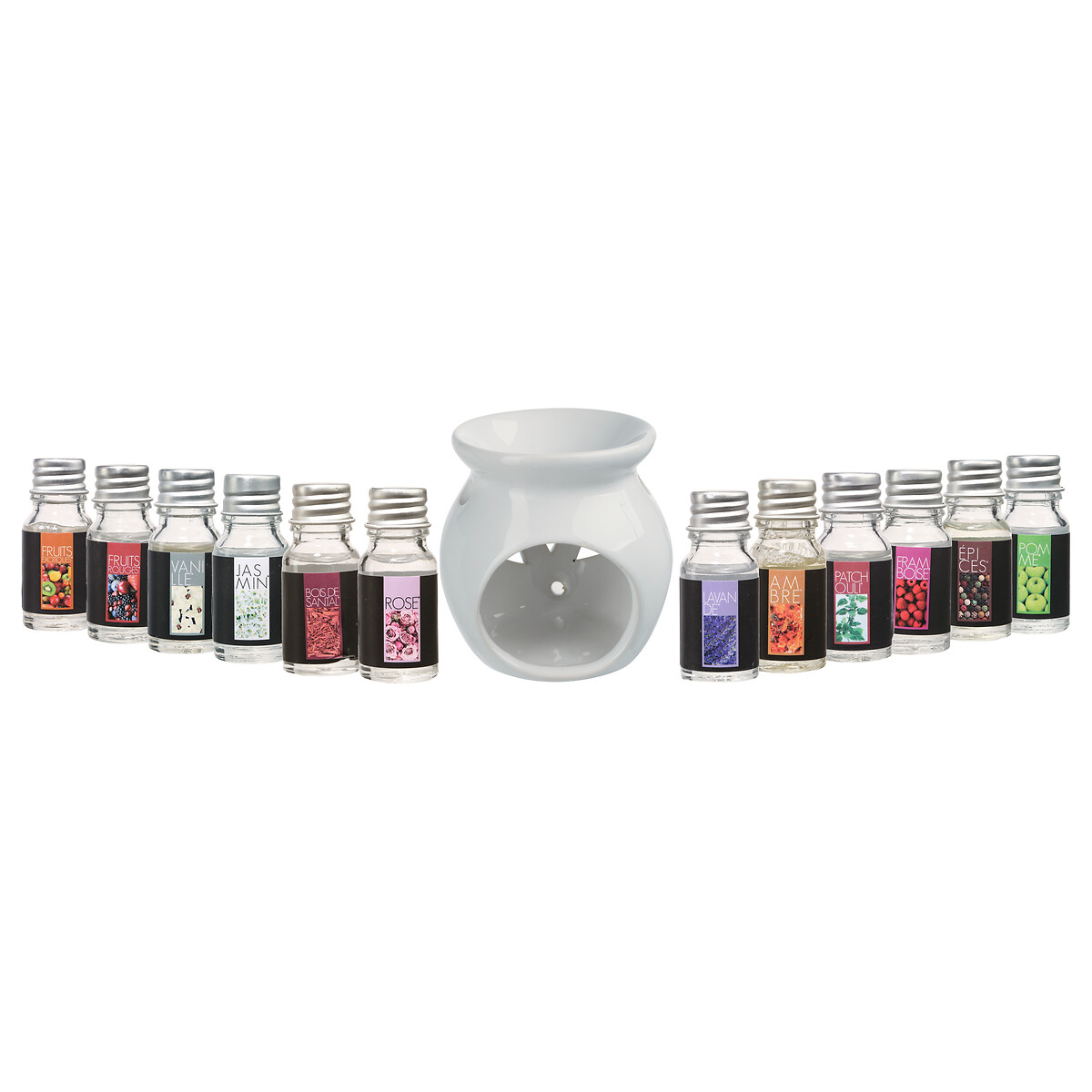Perfume burner with 12 oils Transparent, 10ml