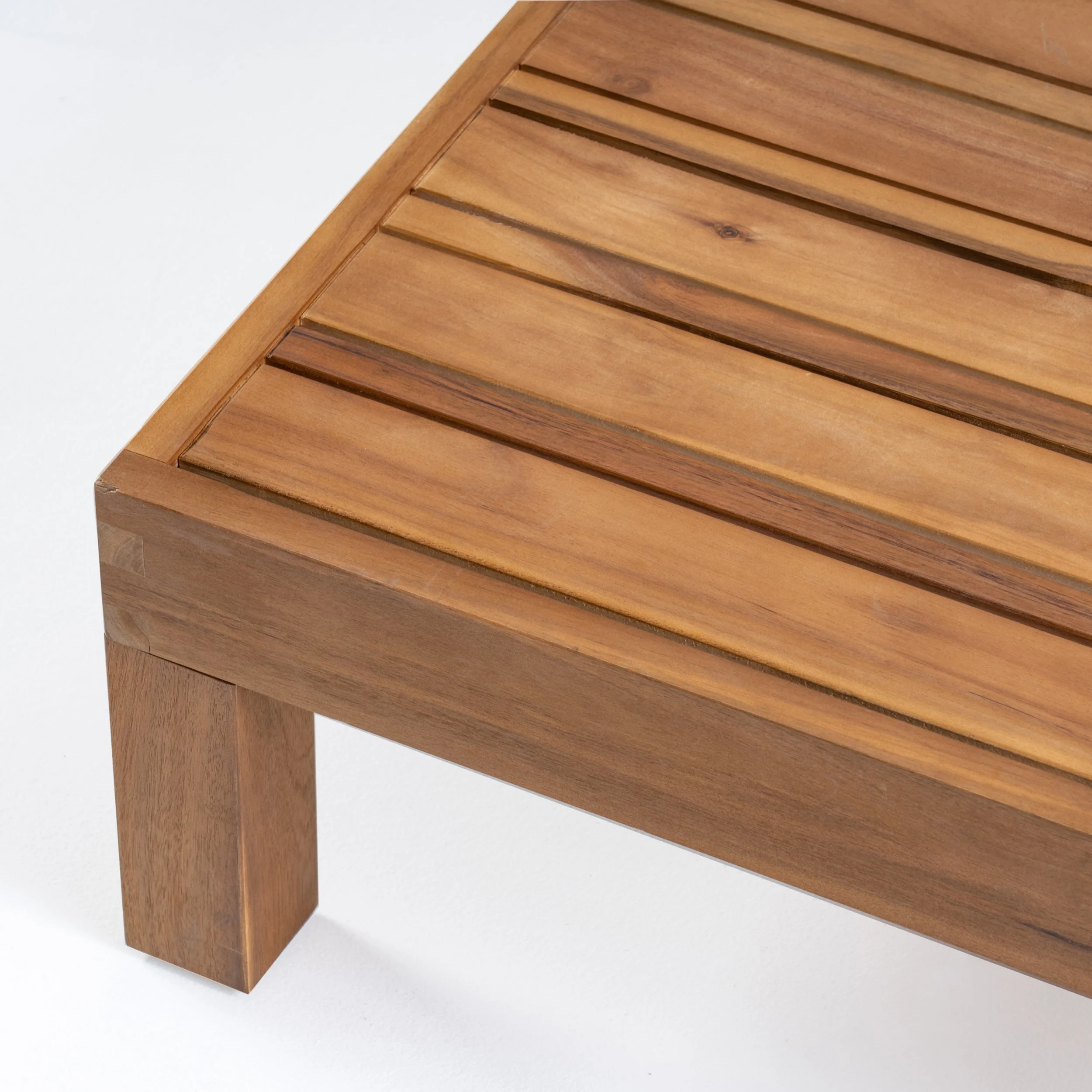 Kaena Acacia Wood Outdoor Coffee Table, Teak - Image 8