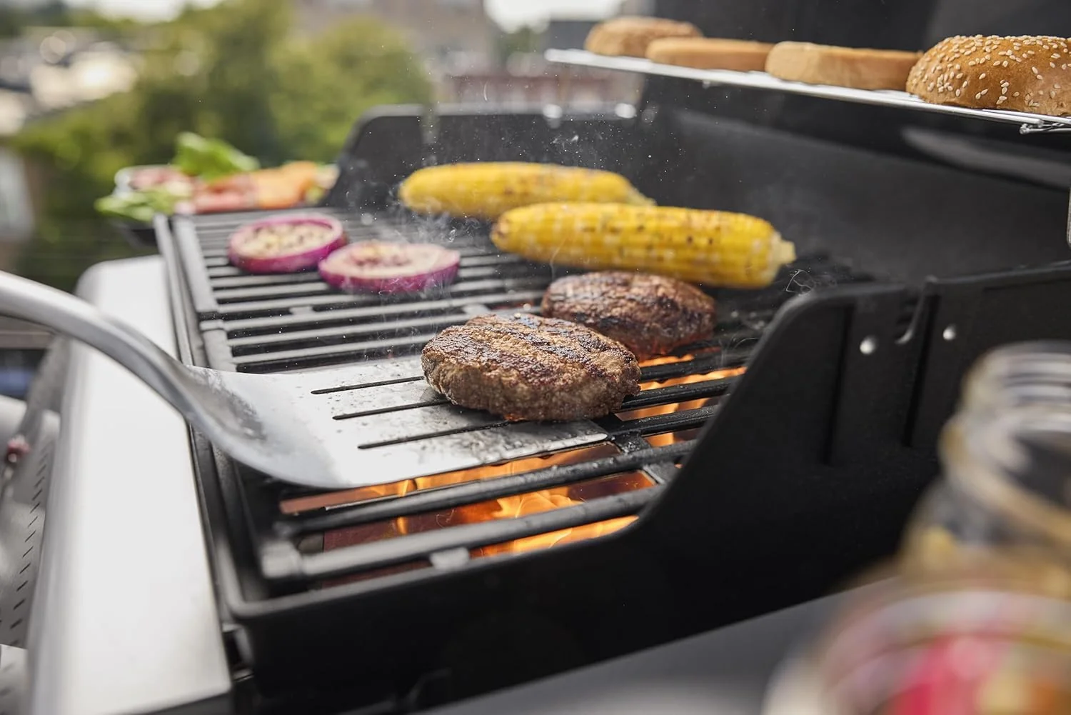 Weber Liquid Propane Gas Grill, 3 Burners, Black, Porcelain-Enameled Cast-Iron Grates - Spirit E-310 - Image 8 Weber Liquid Propane Gas Grill, 3 Burners, Black, Porcelain-Enameled Cast-Iron Grates - Spirit E-310 - Image 8