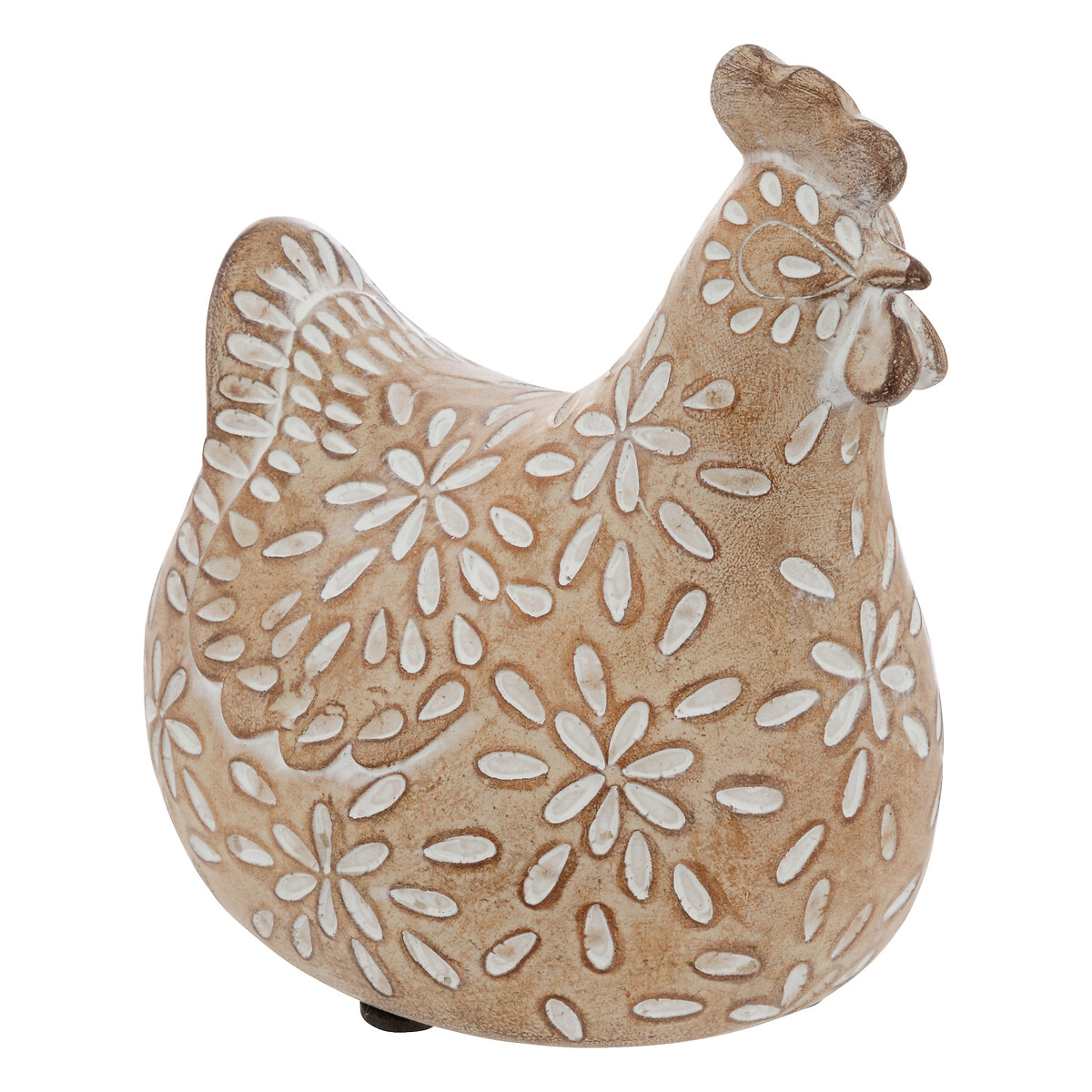 Hen figurine "Linda" Beige, H.20 cm