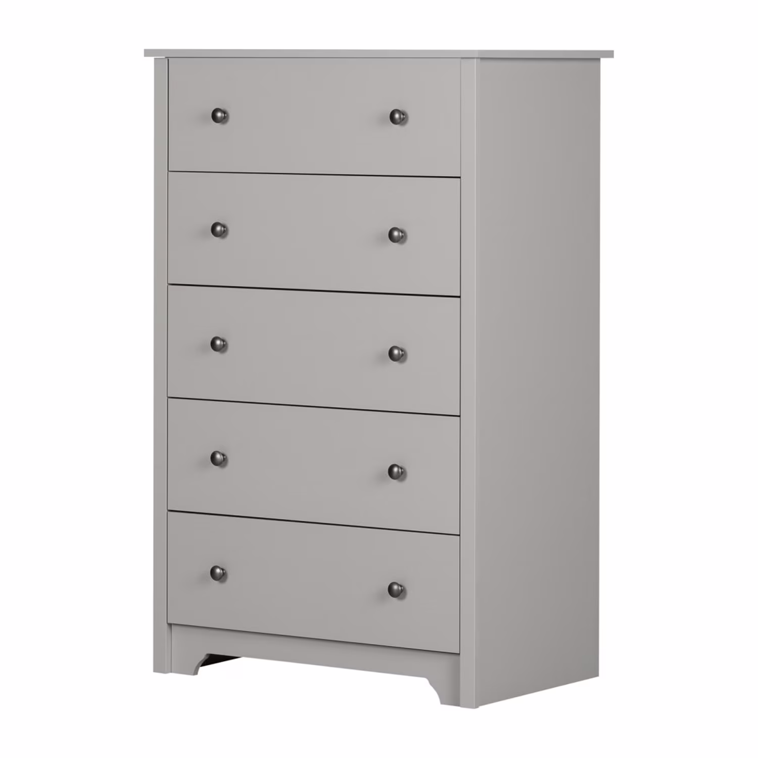 HomeStock French Flair Contemporary Style Bedroom 5-Drawer Chest, Painted Finish with Storage Feature - 19.5"D x 31.25"W x 48.75"H-Color:White - Image 2