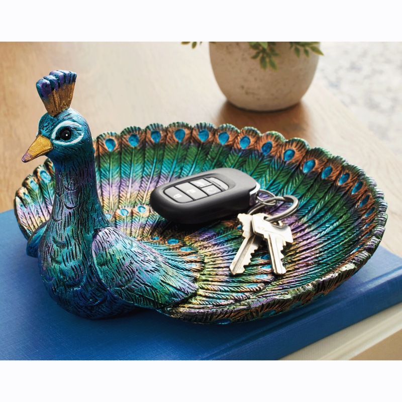 Peacock Trinket Dish - MIDNIGHT VELVET CATALOG