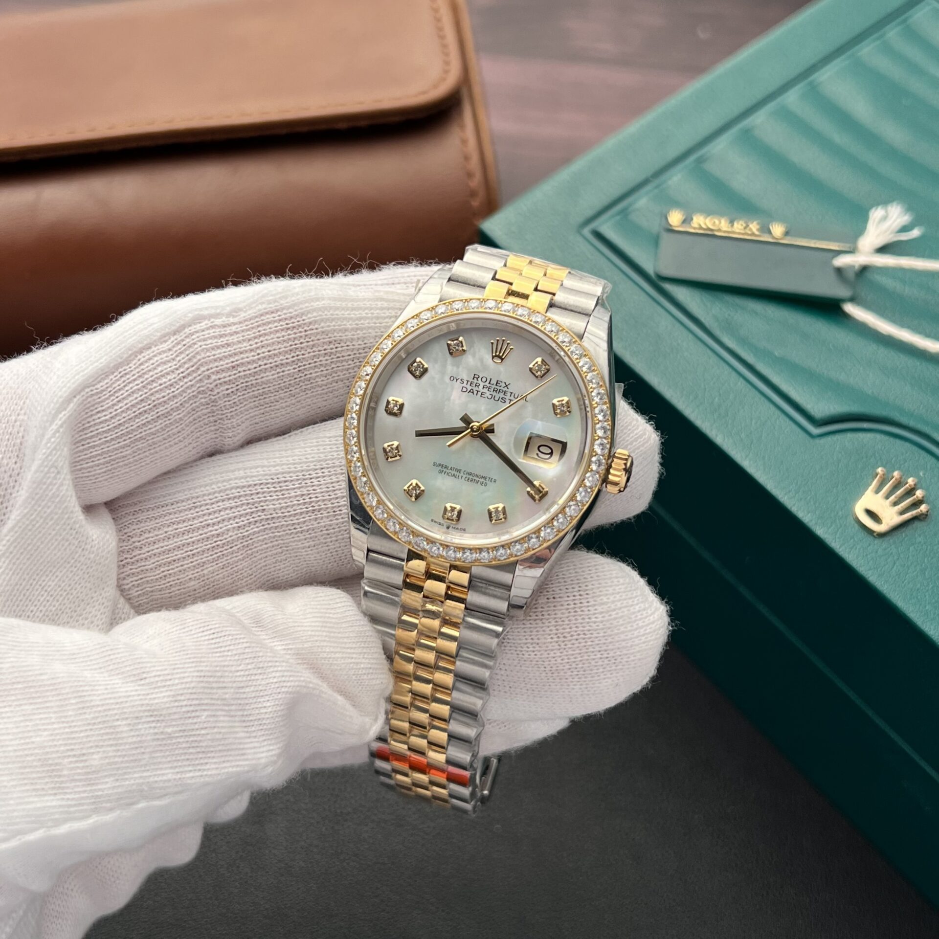 Rolex Rep 11 Watch DateJust MOP Moissanite Diamond Bezel EW 36mm - Top club