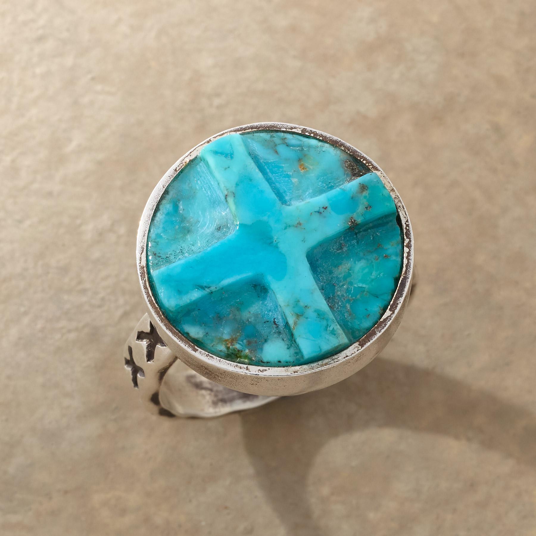 Carved Cross Ring - Sundance Clothing