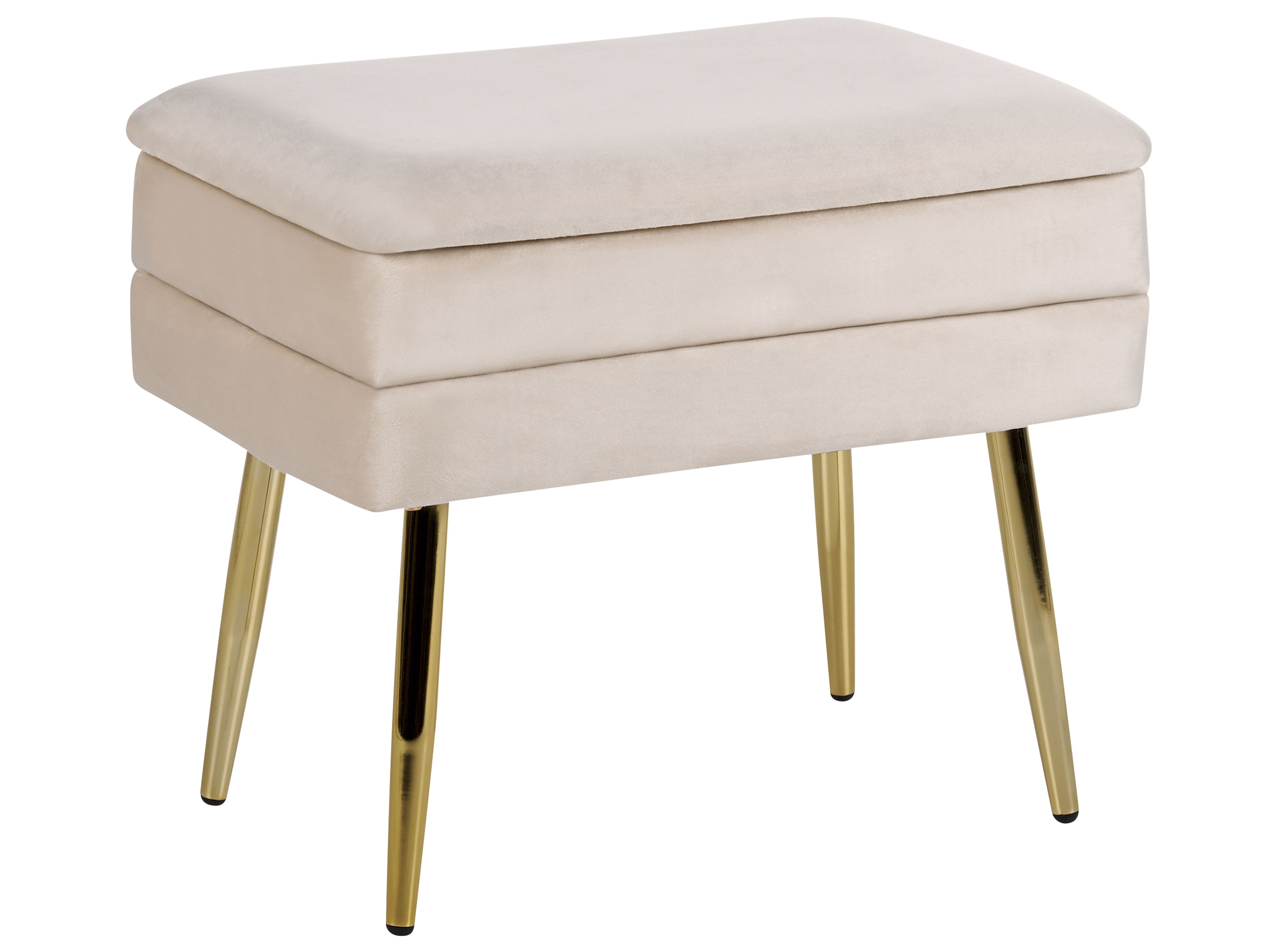 Upholstered Storage Bench ODESSA Velvet Beige