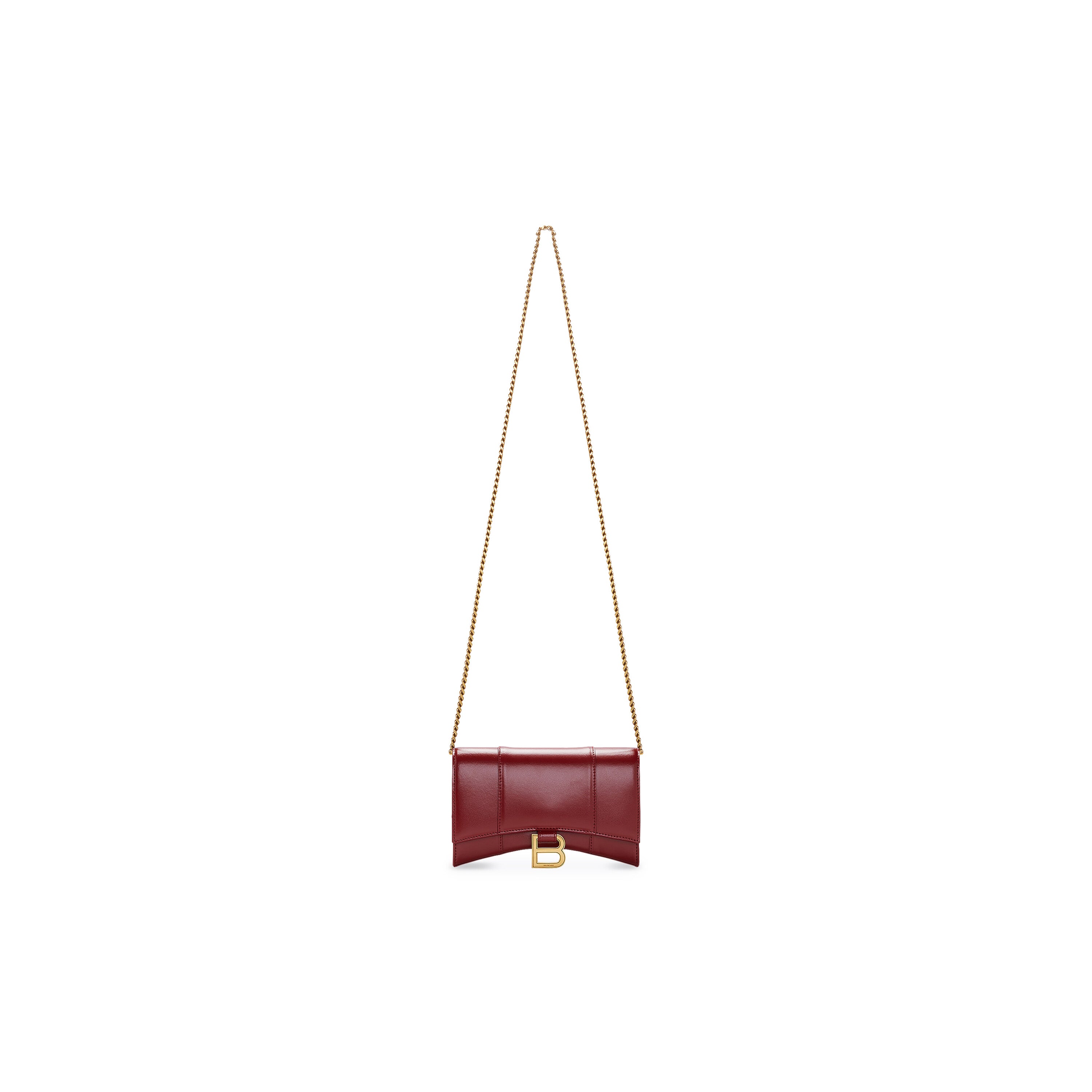 WOMEN'S HOURGLASS WALLET ON CHAIN BOX IN RED - Replicaclubs