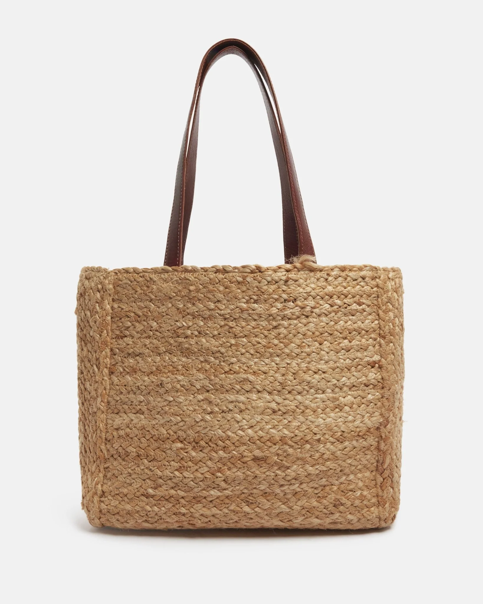 SAC JAMORI/RAF - En cuir raphia cognac