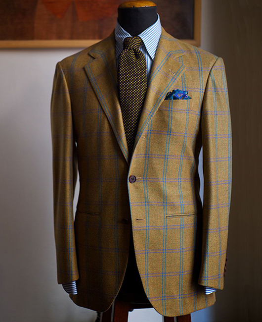 Vintage Plaid Notch Lapel Two Button Chest Pocket Blazer