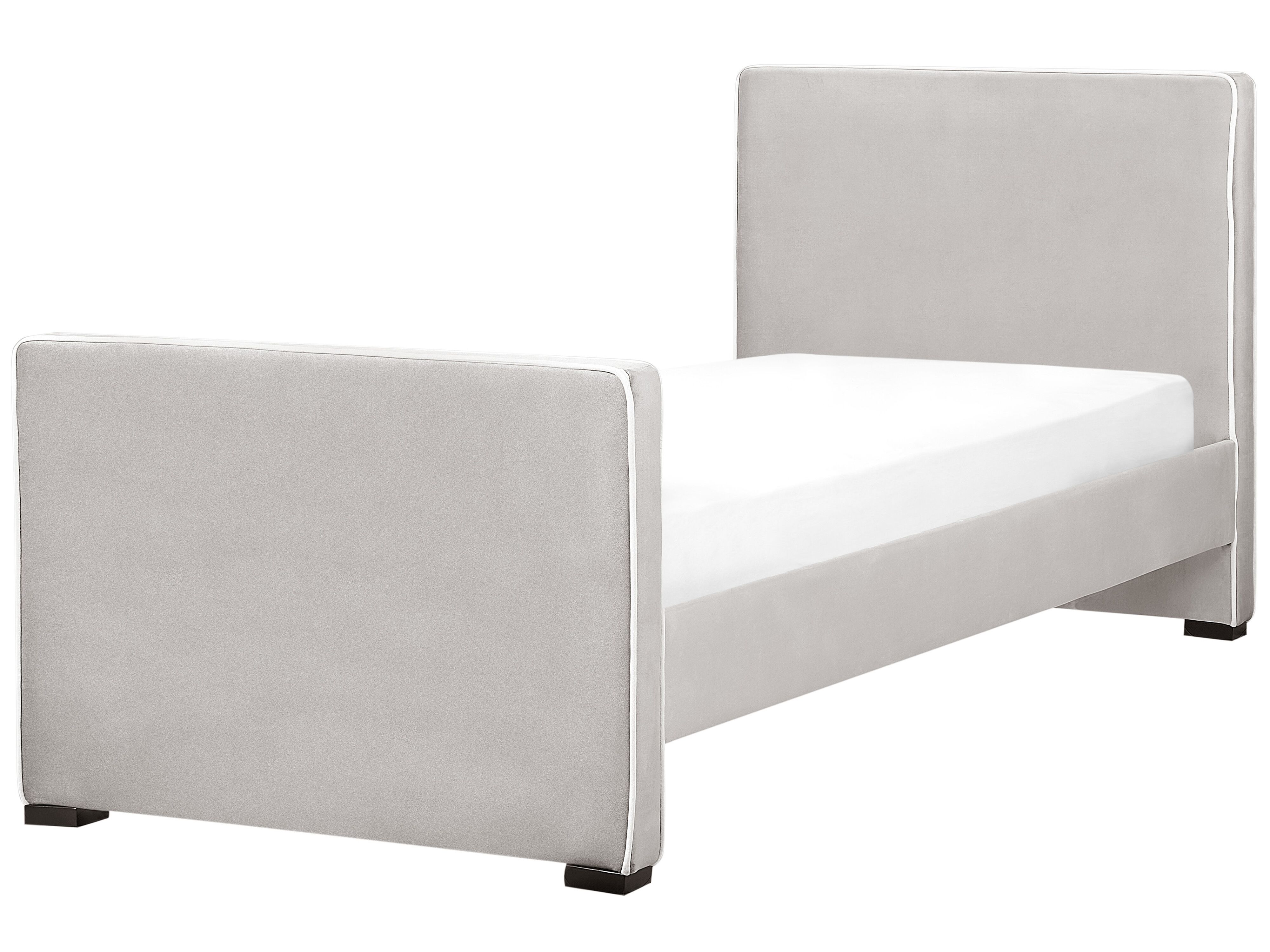 Bed Velvet TEENIE 90 x 200 cm (EU Single) Light Grey
