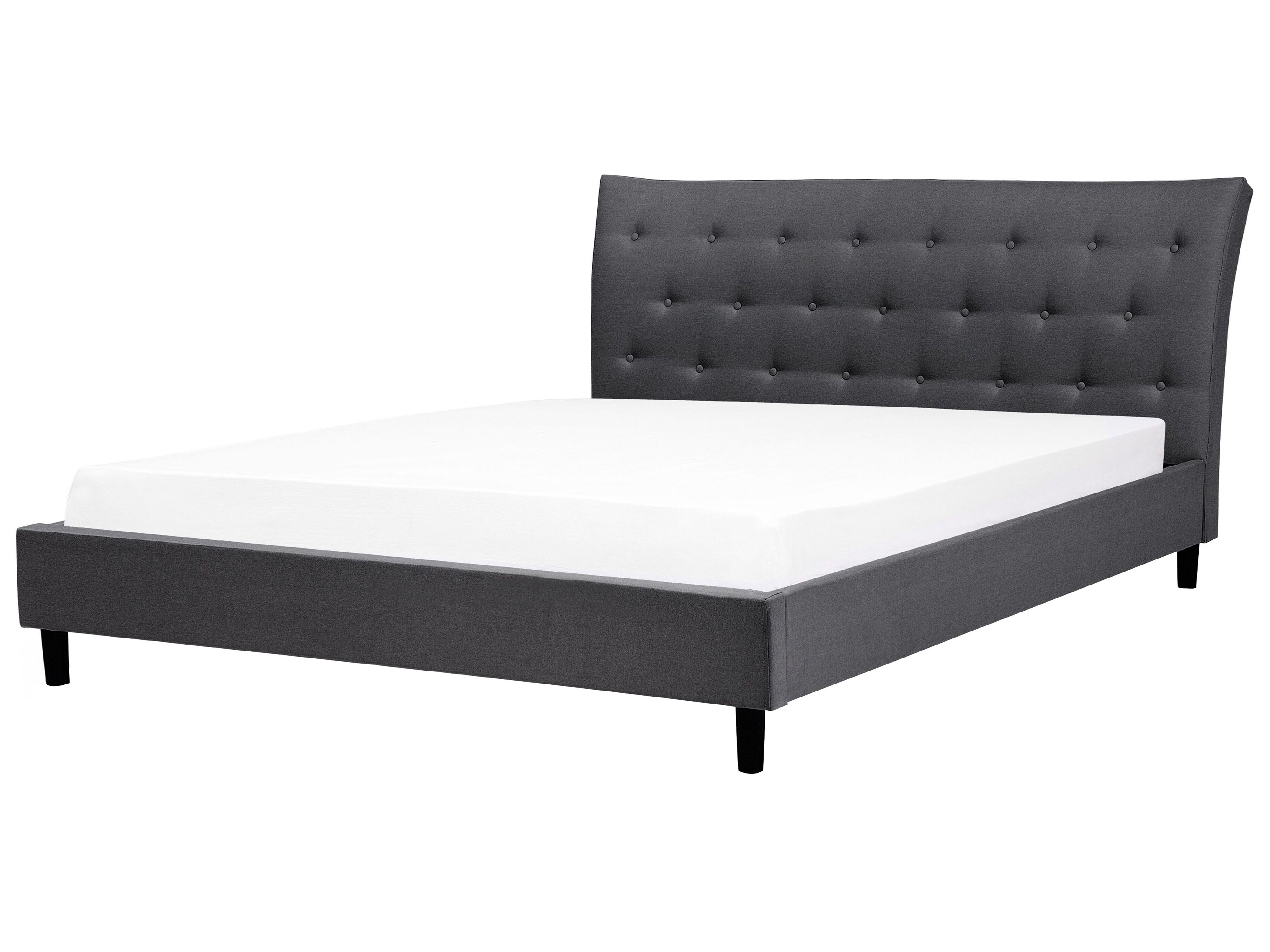 Bed Fabric SAVERNE 180 x 200 cm (EU Super King) Dark Grey