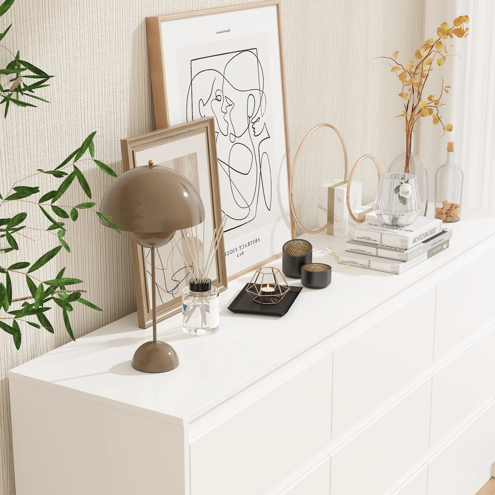 KULAGAGA 9 Drawer Dresser Chest of Drawers, 63�?Wide Dressers, Modern Wood Drawer Chest Storage Organizer, No Handle Design for Bedroom Living Room Hallway, White