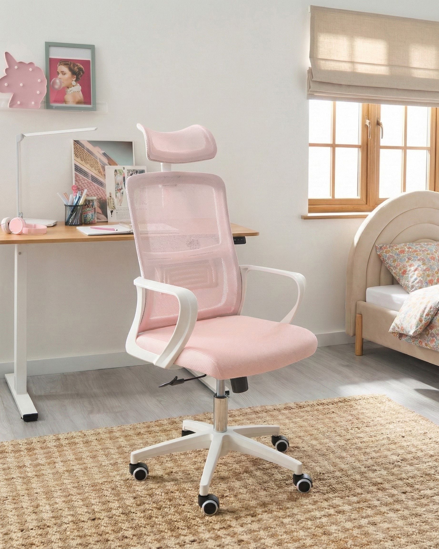 Office Chair MONARCH Pastel Pink