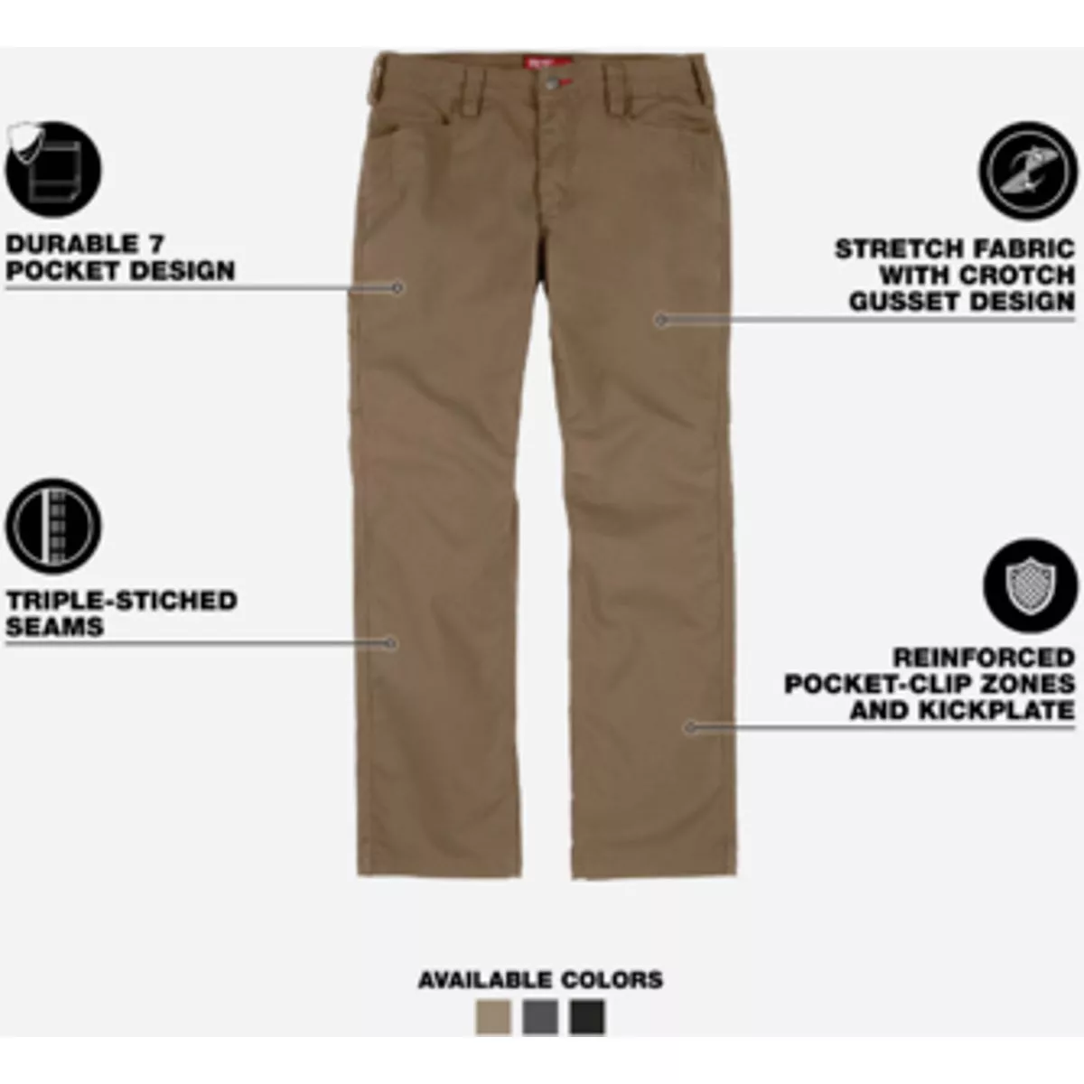 Milwaukee Khaki 38 x 30 Work Pants