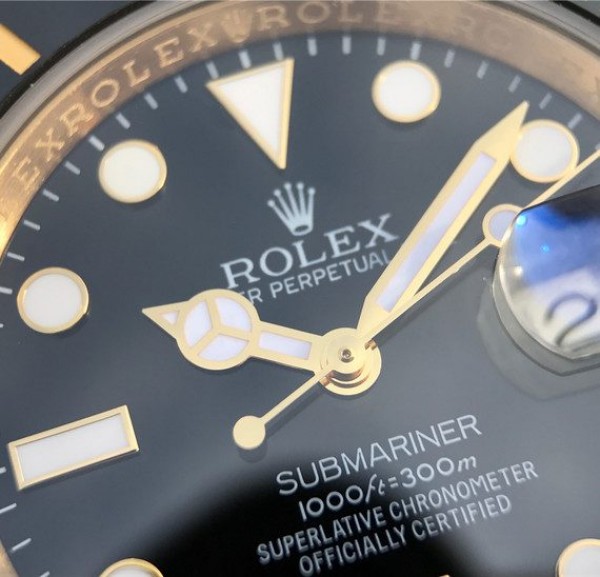 Replica Rolex Submariner 116613 LN YG Wrapped Black Dial YG Wrapped Bracelet Eta2836 - Top club