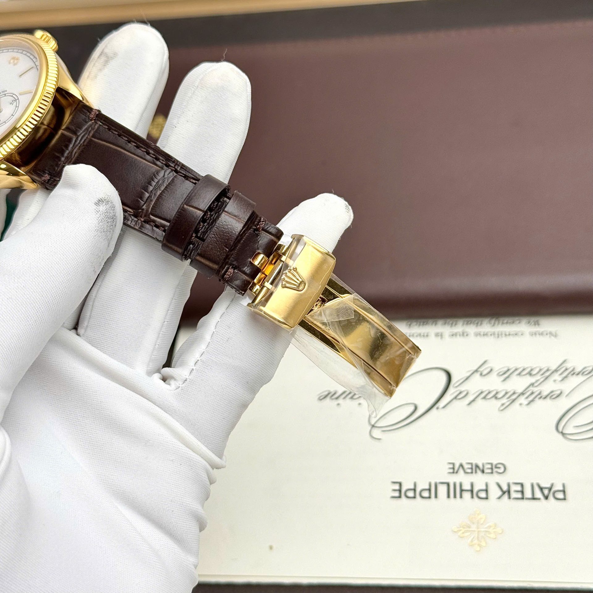 Rolex Perpetual 1908 Yellow Clone 11 Watch White Dial 39mm - Elite Watch Atelier