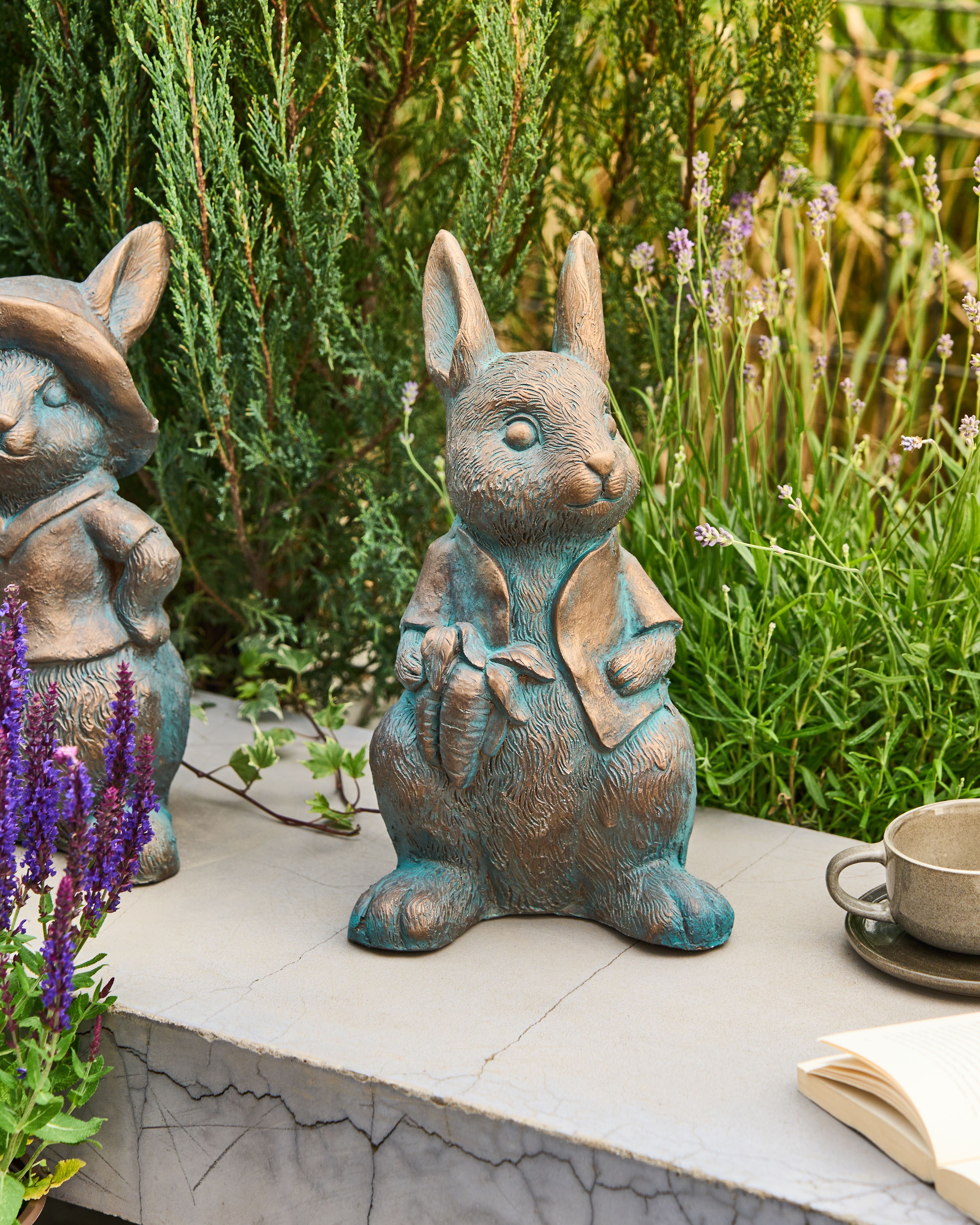 Garden Figurine TONDON Rabbit Brown