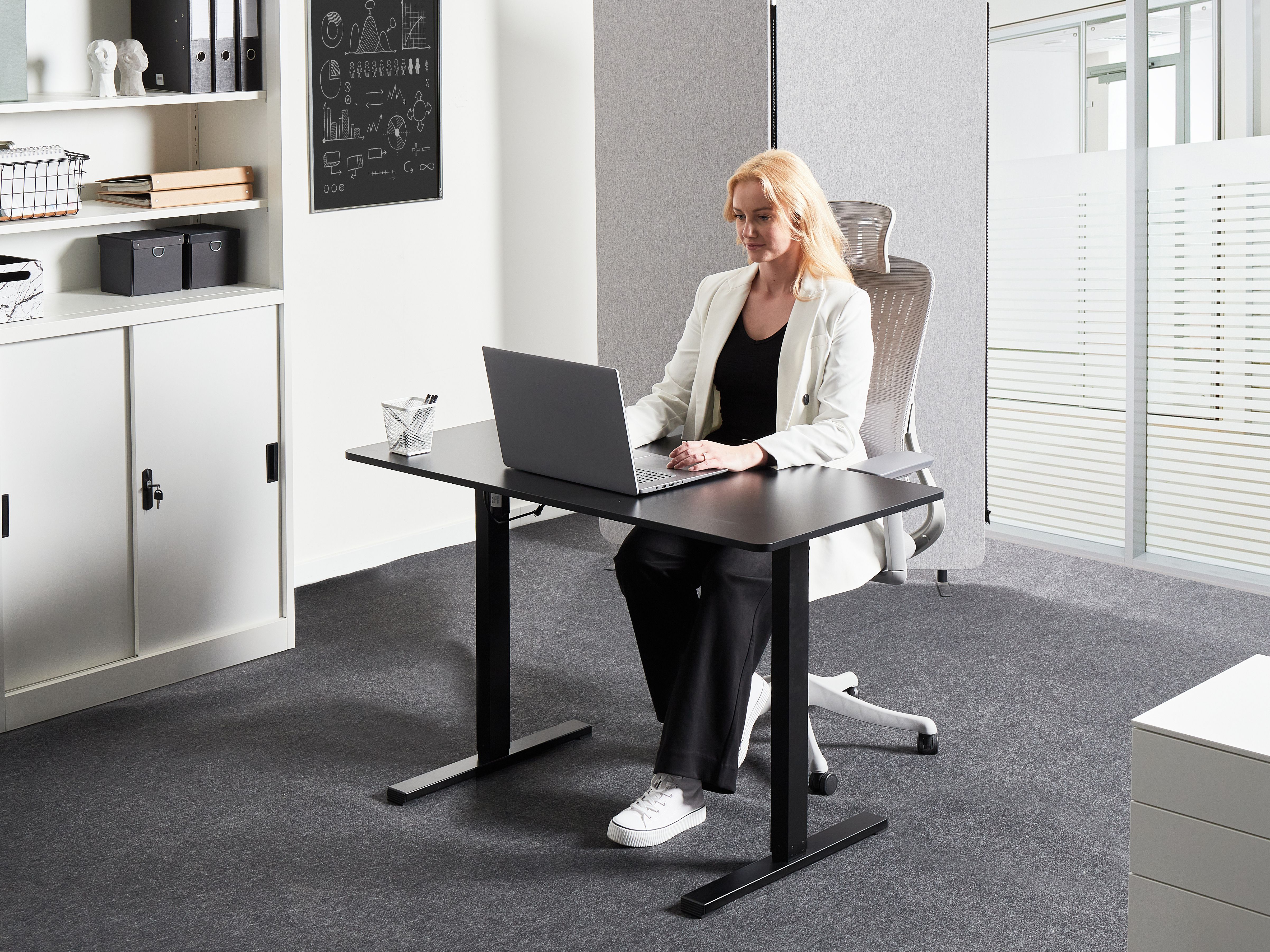 Electric Adjustable Standing Desk TAVARES Black 120 cm 60 cm
