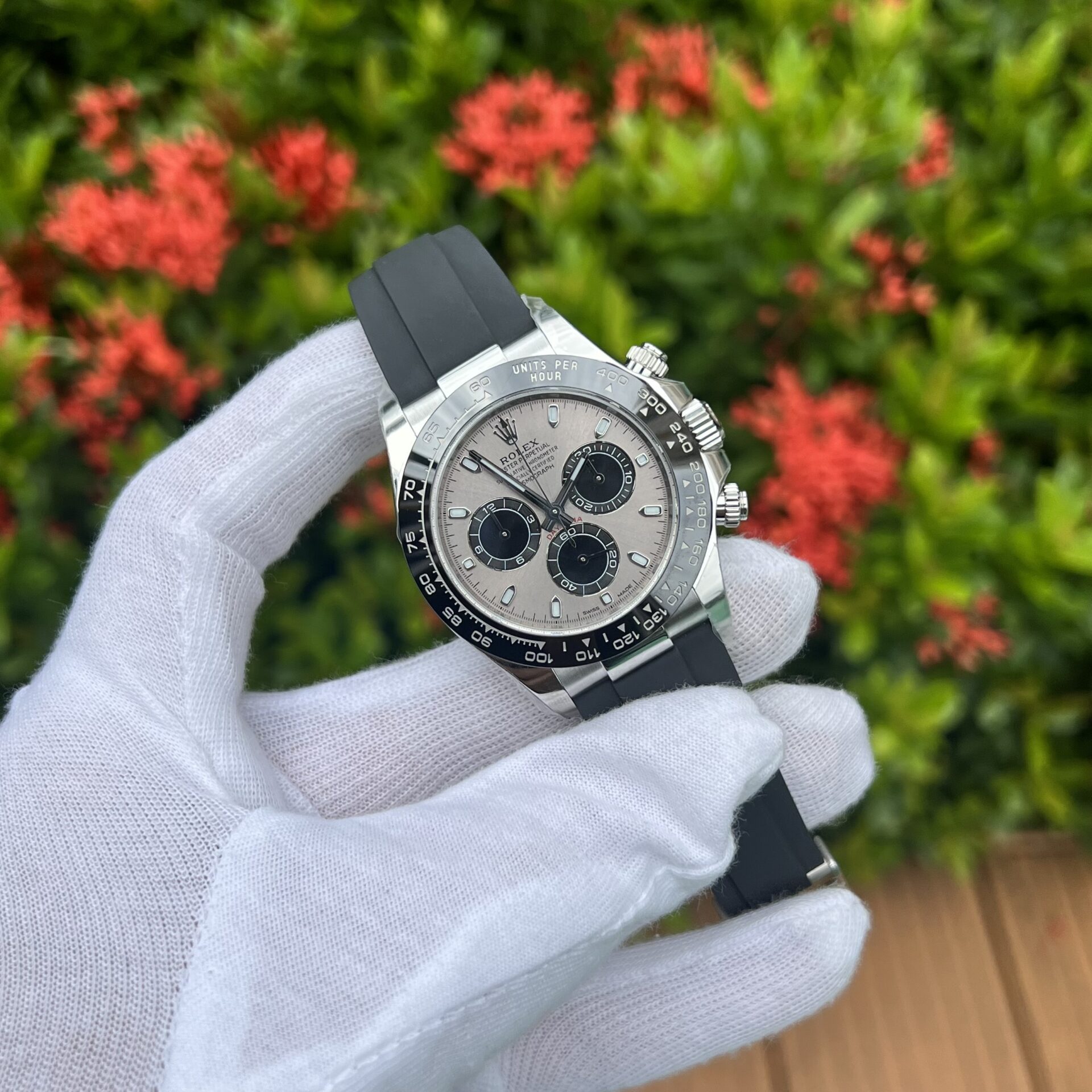 Rolex Rep 11 Watch Daytona 116519LN Gray Dial Rubber Strap Clean Factory 40mm - Top club