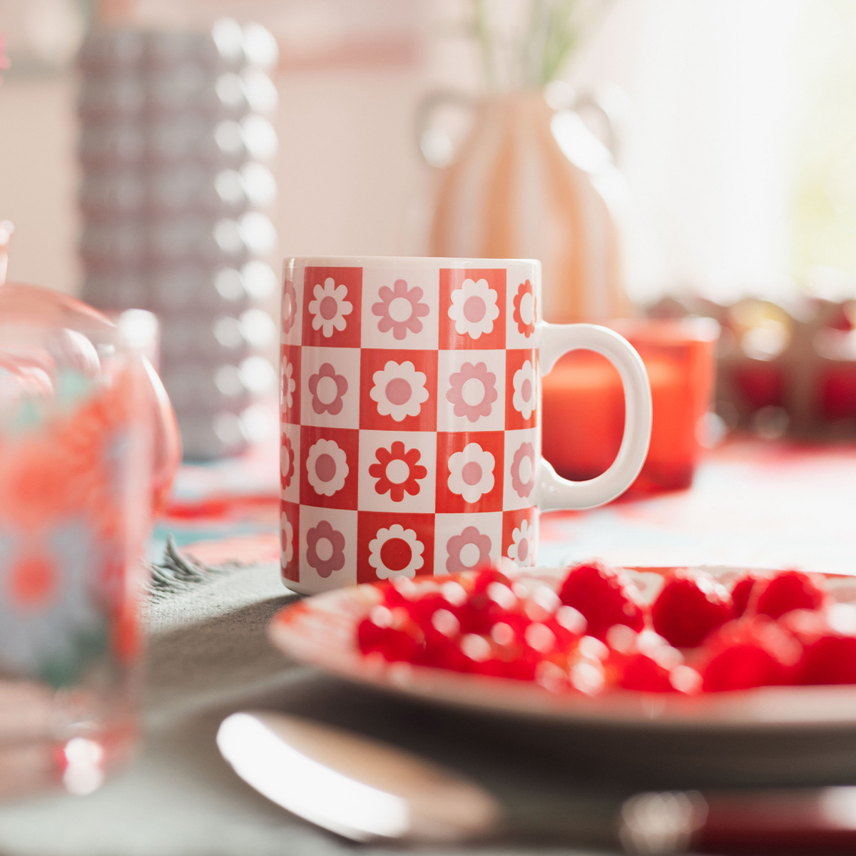 Set of 2 "Bloomorama" mugs 360ml Atmosphera x Cha Cha Pop