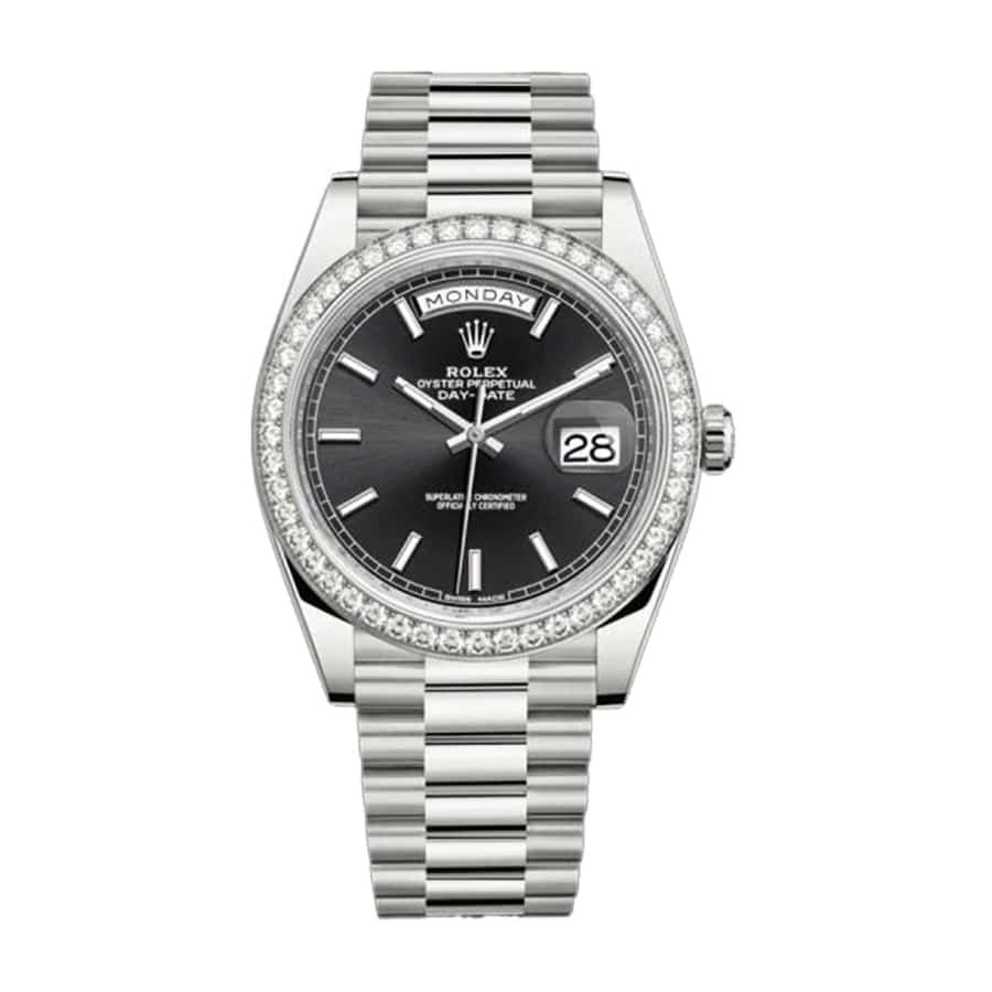 Rolex DayDate Black Diamond Replica - Elite Watch Atelier