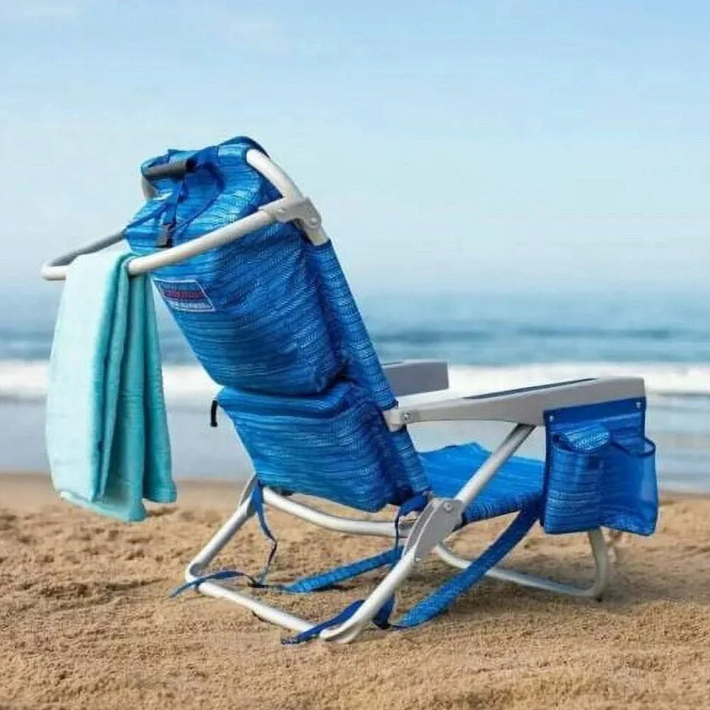 Tommy Bahama Backpack Beach Chairs, Blue, 2 Pack - Image 3 Tommy Bahama Backpack Beach Chairs, Blue, 2 Pack - Image 3