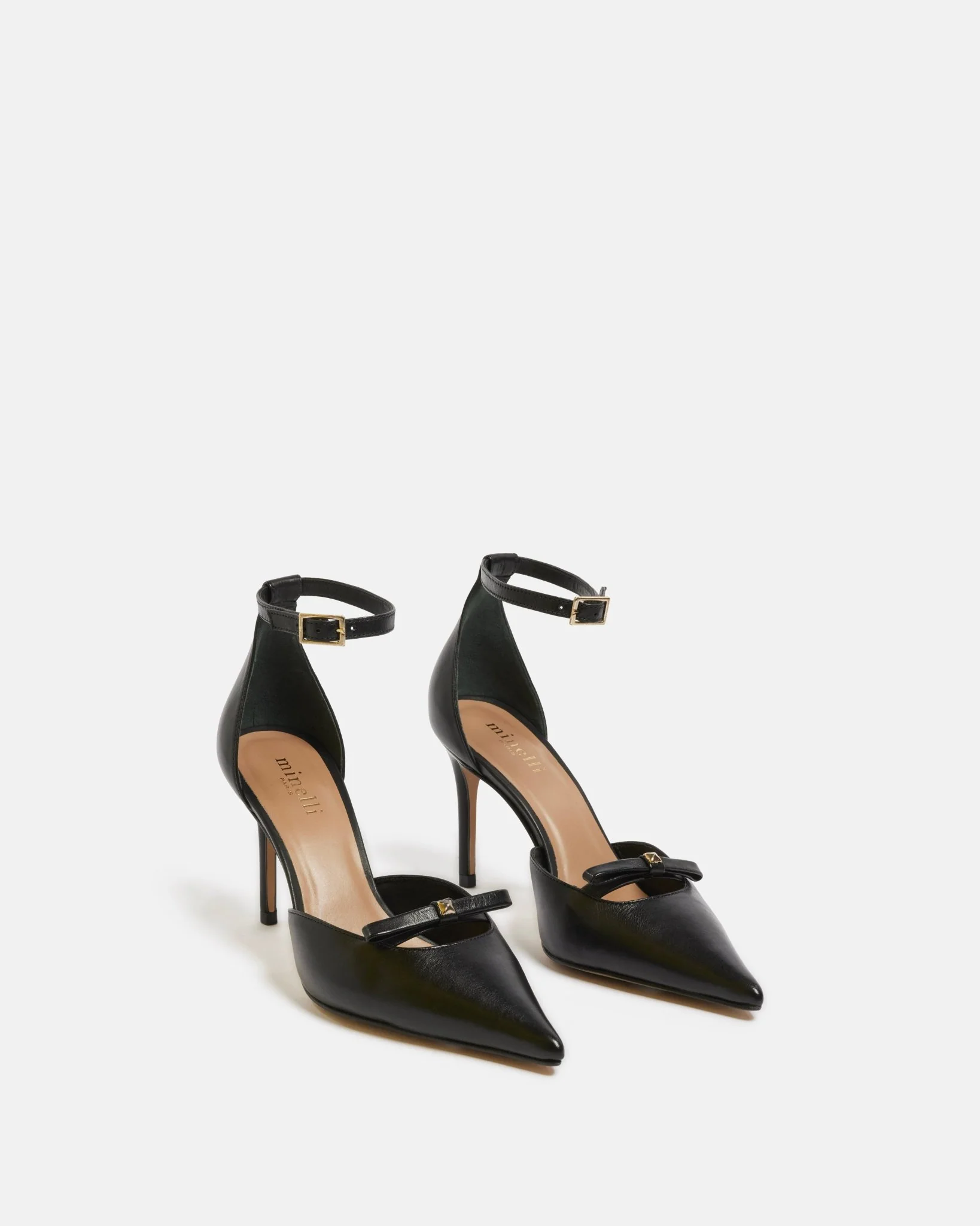 ESCARPINS KITA - En cuir à talons noir