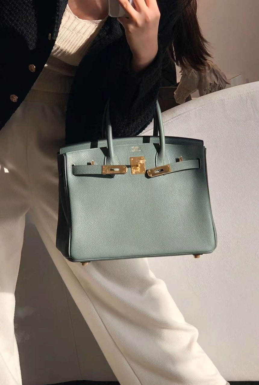 Hermes Birkin 30cm Vert Amamde Leather Gold Hardware