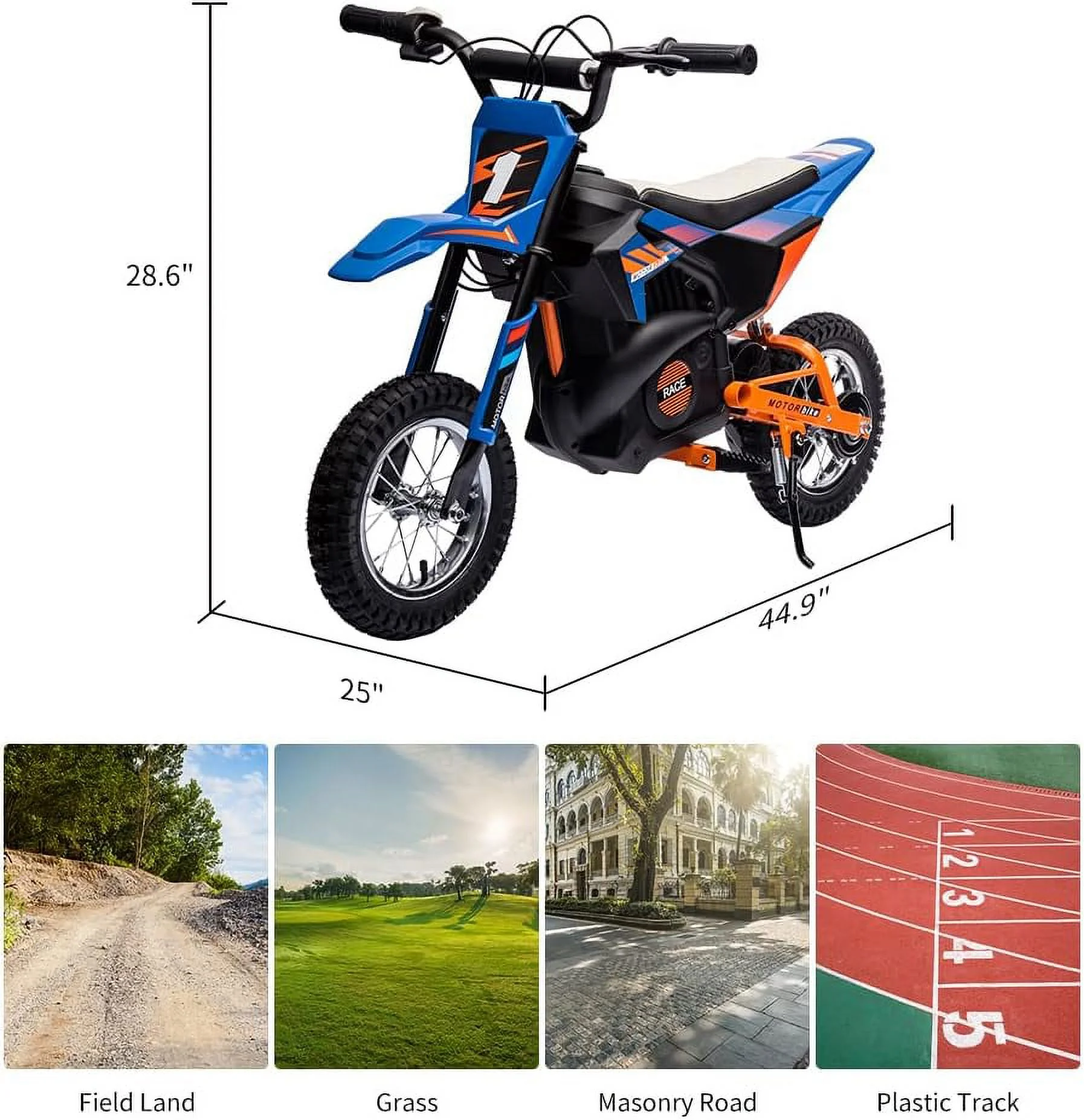 Nasitip Electric 350W Dirt Bike for Kids 8-16 year - Black - Image 19