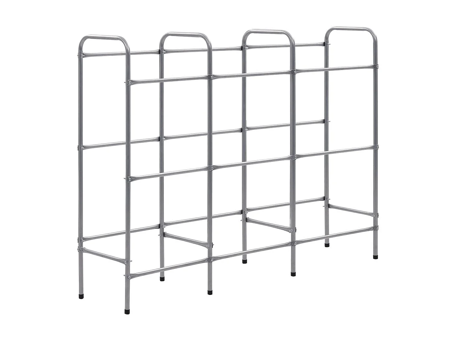 Étagère de rangement pour 9 caisses Argenté 145x33x116 cm Acier OFR29679 BonneVie Meuble