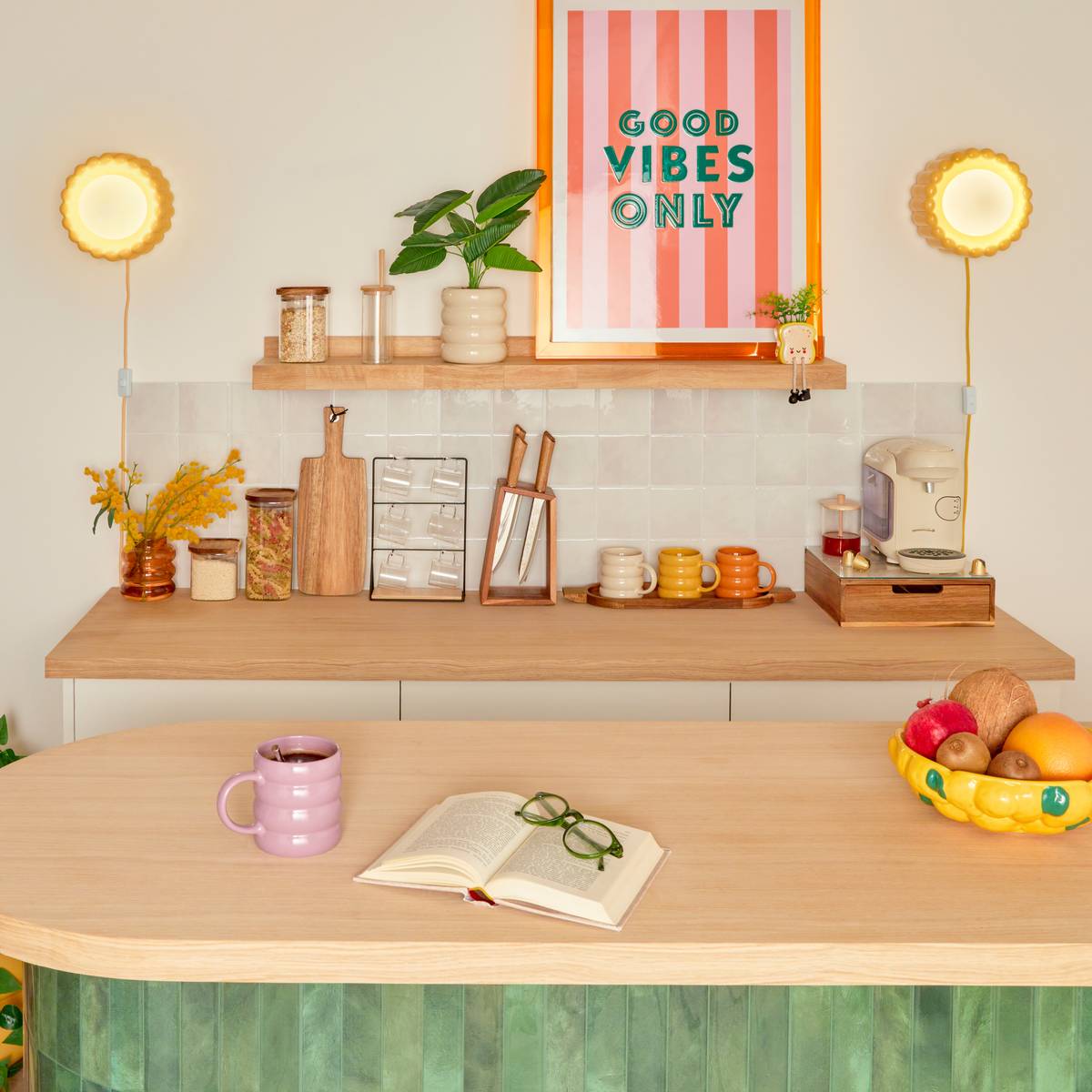 Wall Light "Lotta" Yellow, D.23 cm