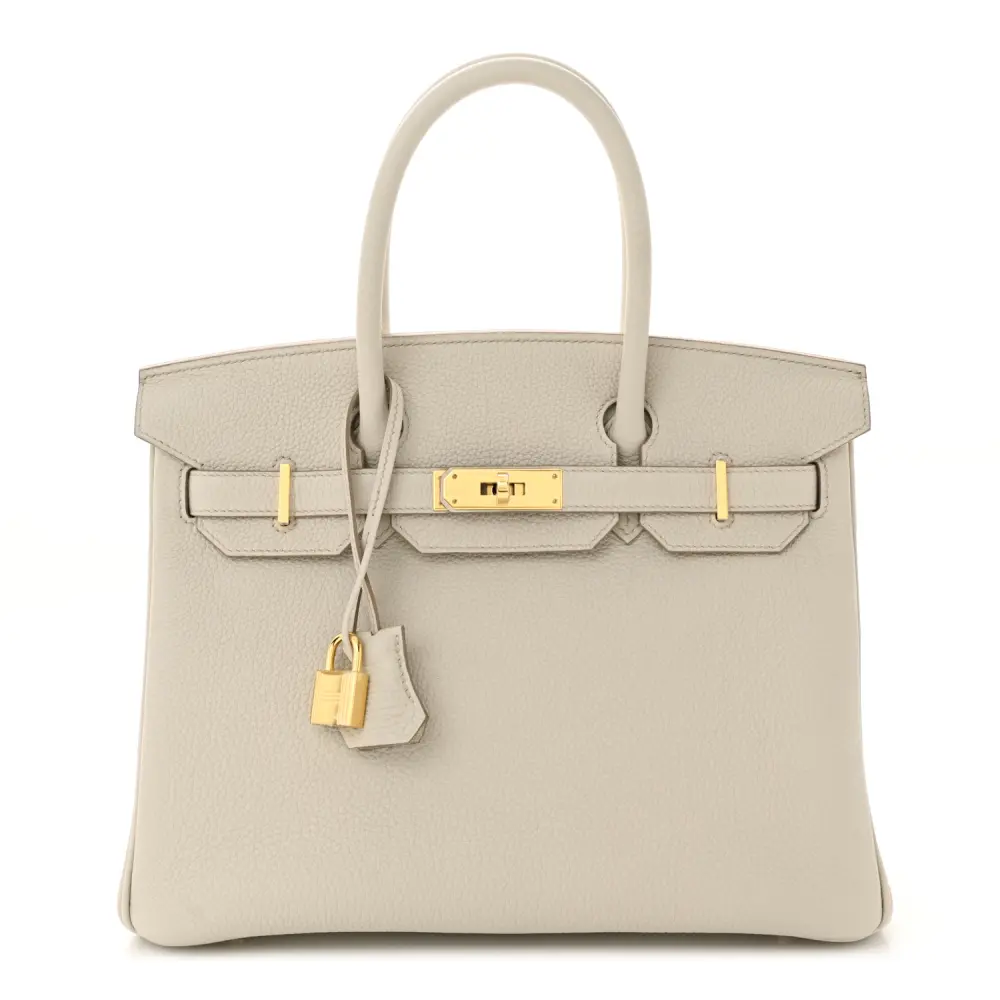 Hermès Beton Togo Leather Birkin 30 Gold Hardware Superfake1:1High-quality replica